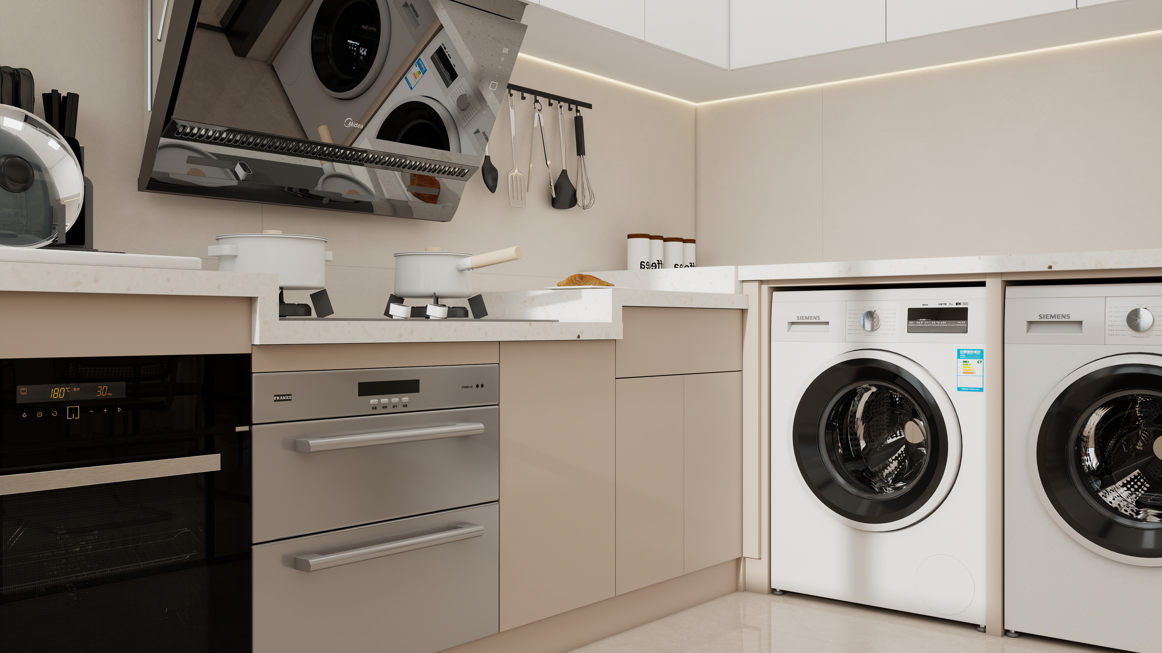 李佳洋-东胜佳苑120平奶油风3室装修效果图