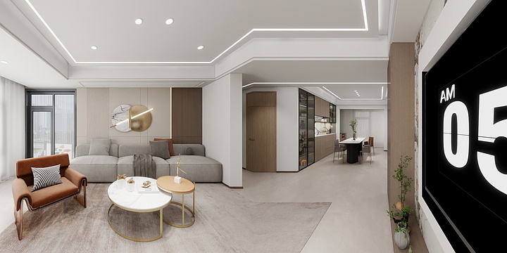 首席家装设计大师-桃李春风12-2301全屋效果图-装修设计方案