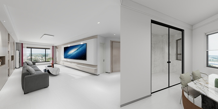 旭美家装饰-时代公园112平米-装修设计方案