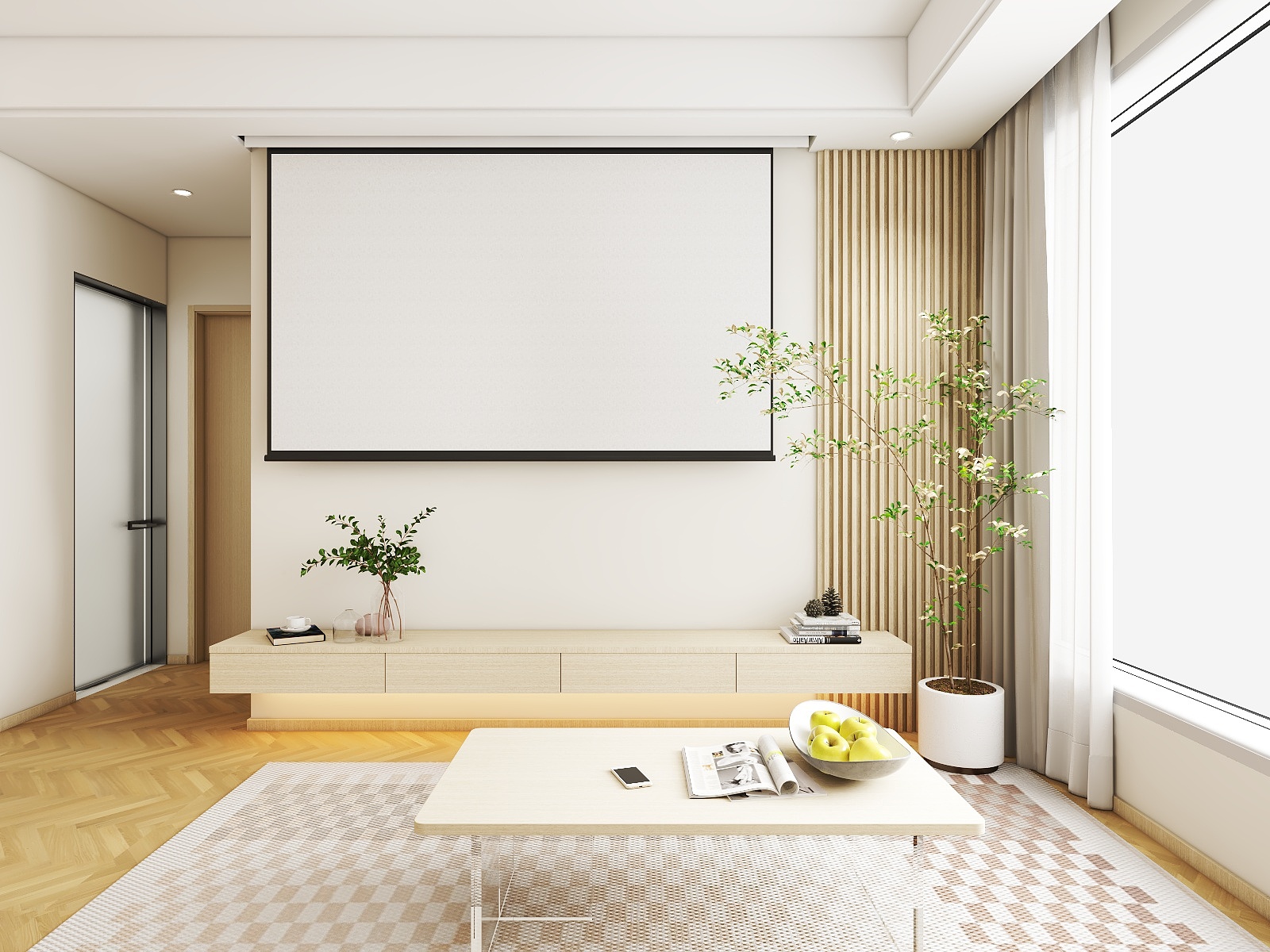 湛智华-现代简约76平2房 阳光森林城市装修效果图