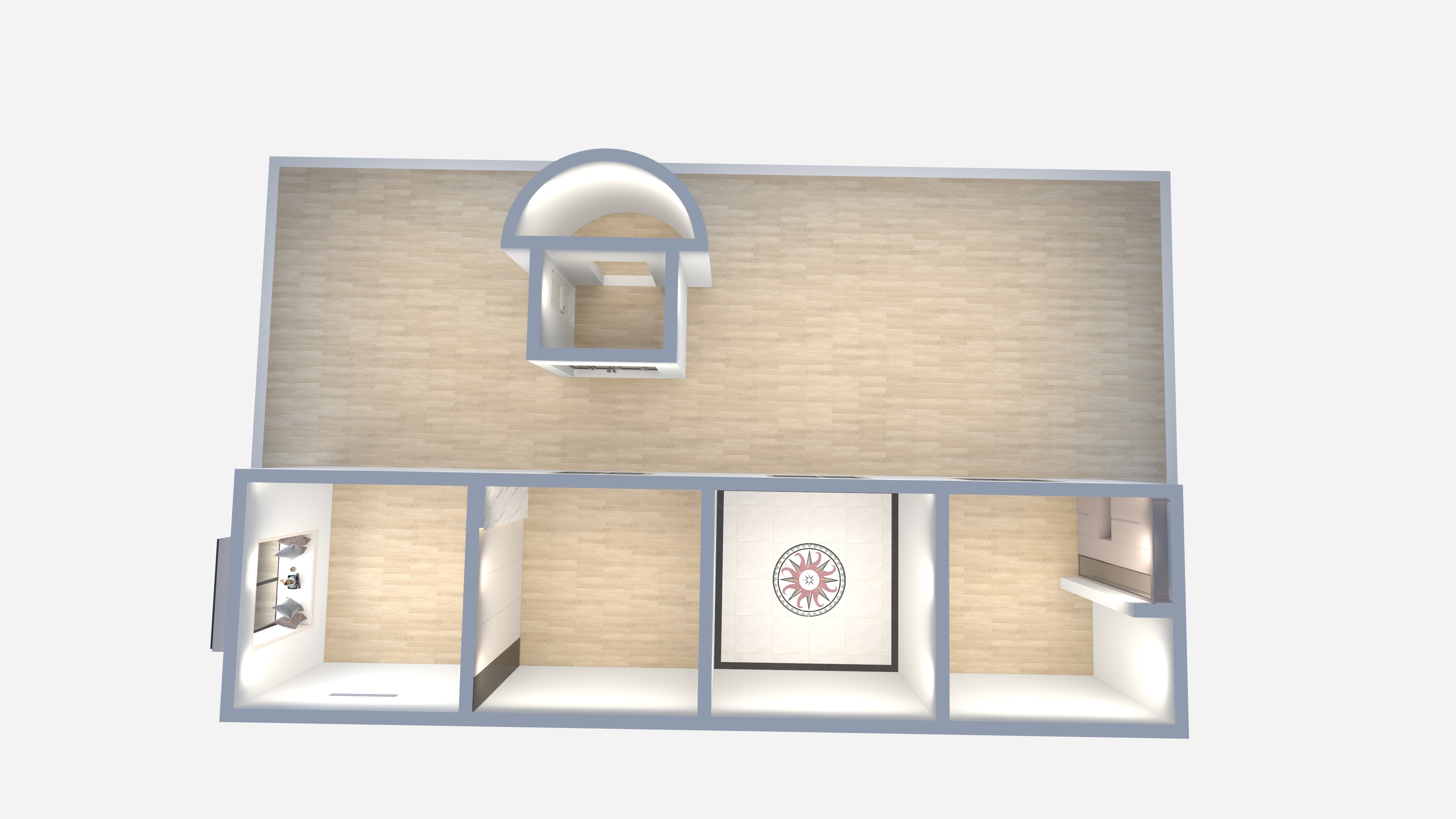 甘肃涌凌装饰工程有限责任公司-中级实操考核户型-装修设计方案