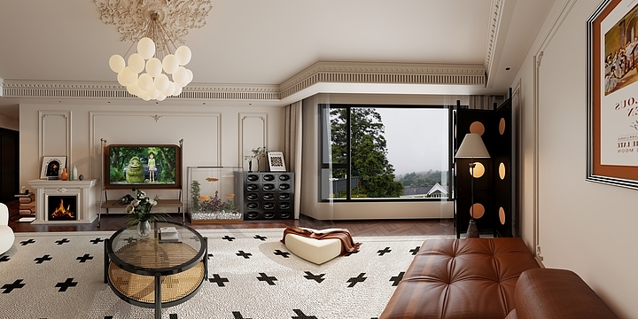 Czone設計-‌翰墨林居法式-装修设计方案