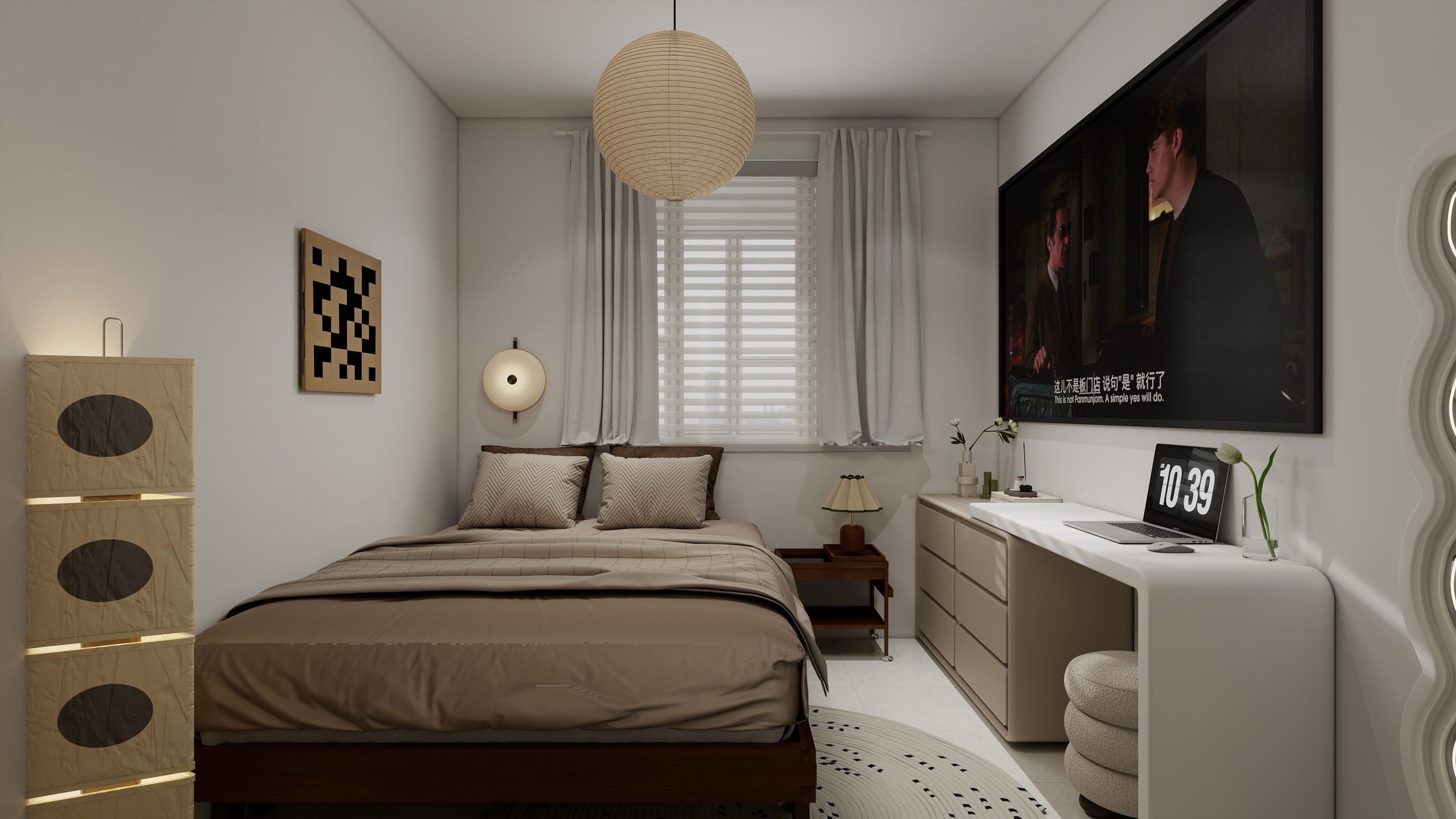 司司改造家-中古诧寂风卧室设计-装修设计方案