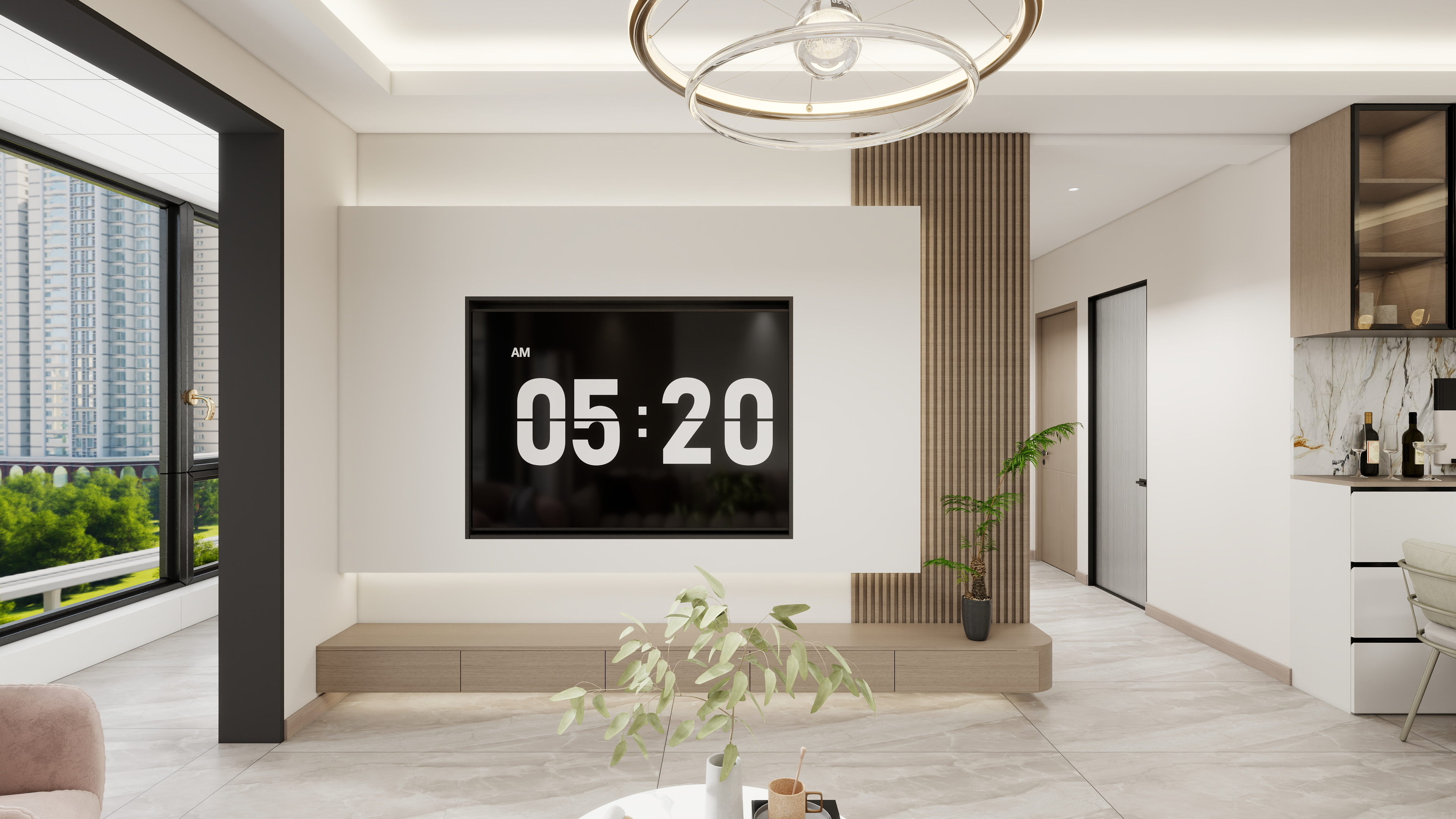 艺雅丽-99平现代简约轻奢装修效果图