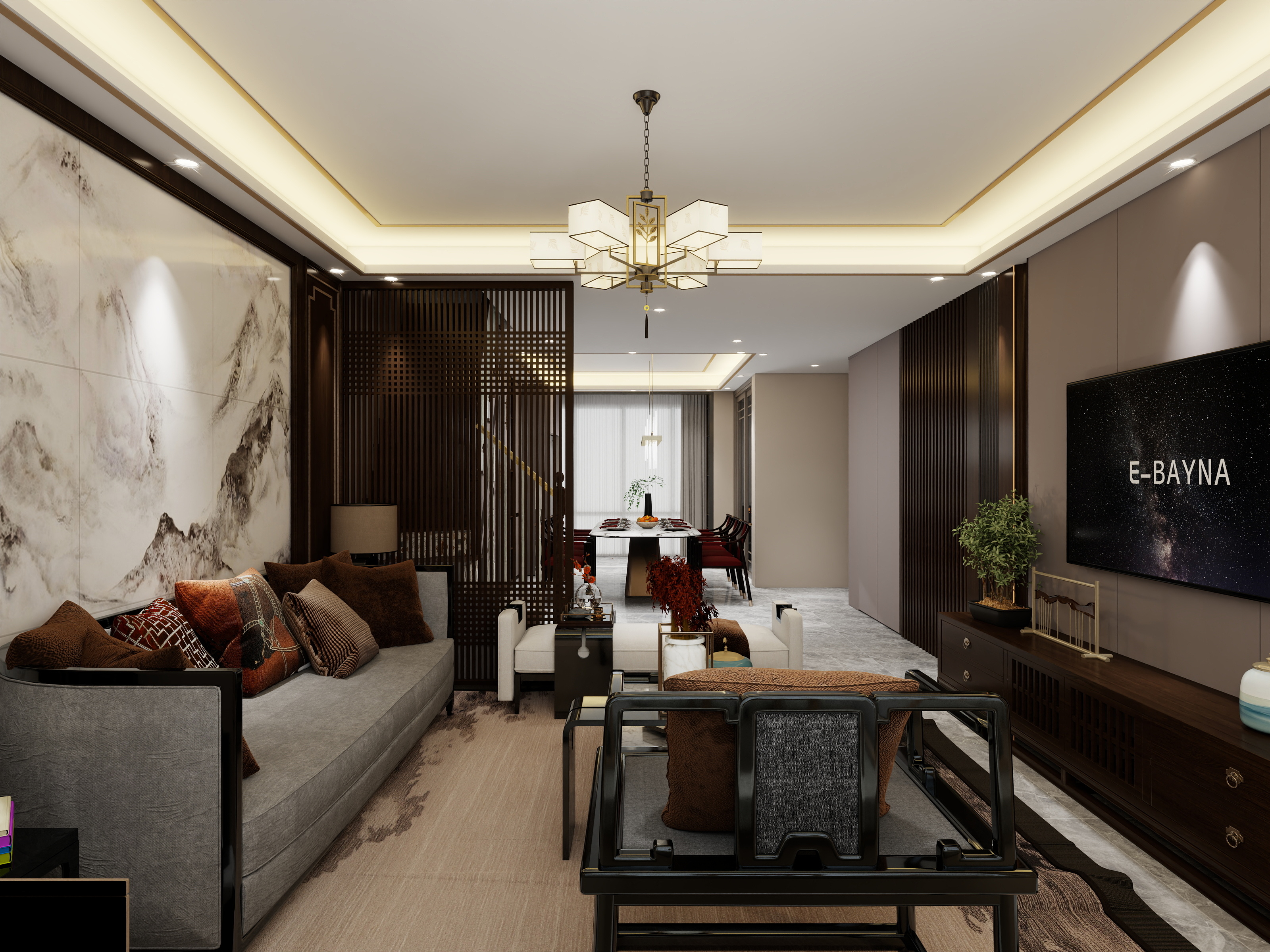 青木boss-新中式-装修设计方案