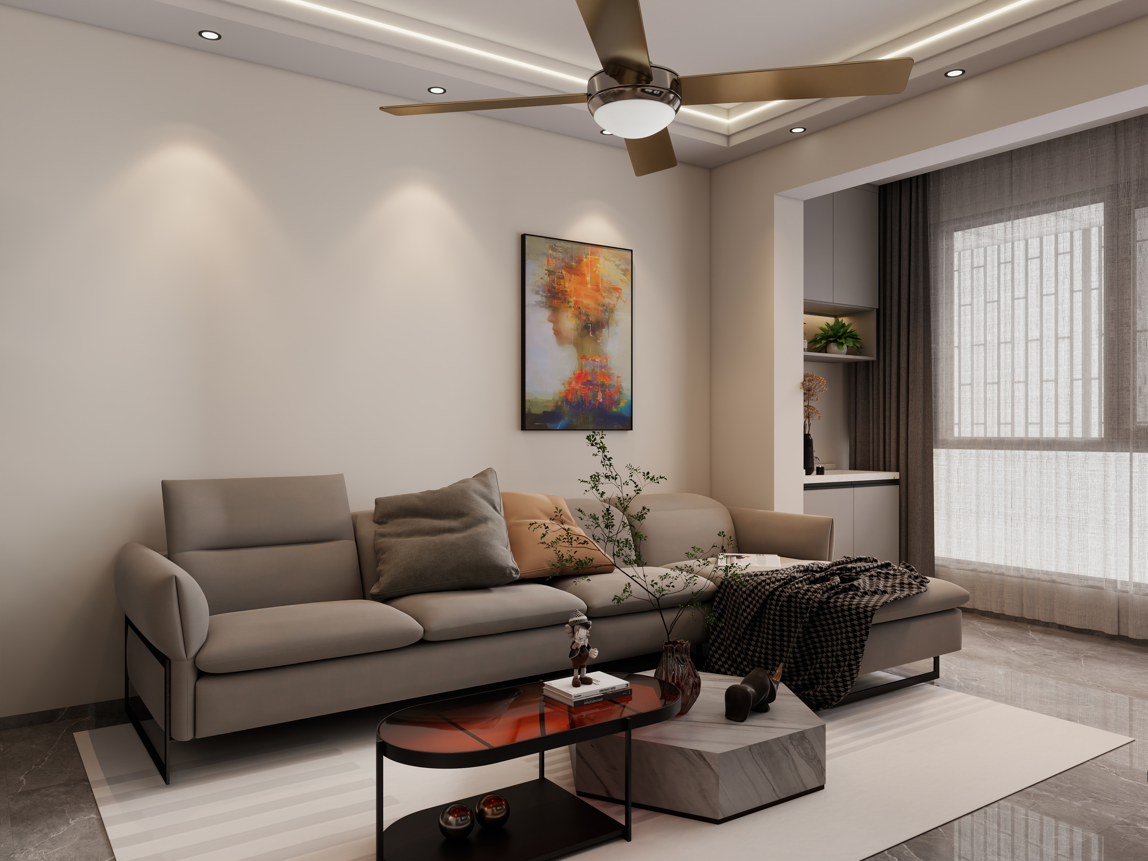 玟佰-奥园.君湖天下花园27栋60374㎡2室轻奢装修效果图