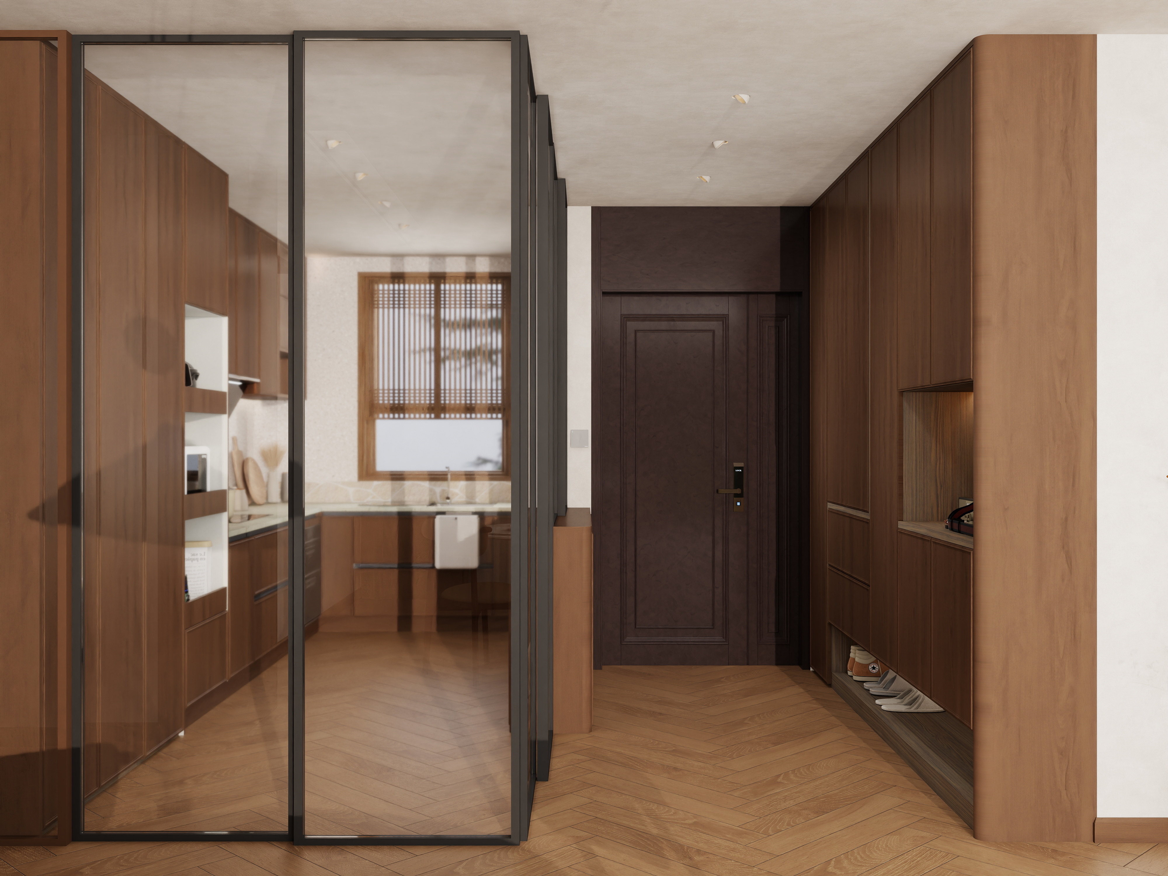 点点设计.-赫本+丨侘寂中古·质感木色的夕阳氛围装修效果图