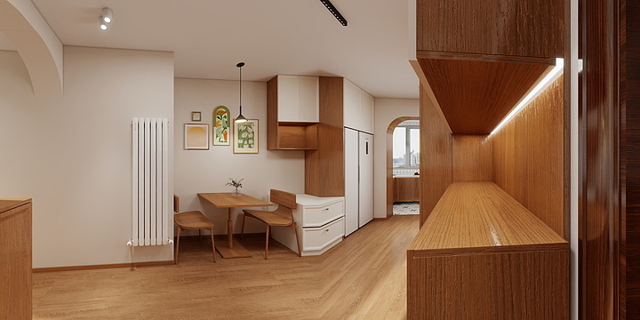 Mr--宋-高科花园胡桃木奶油风-装修设计方案