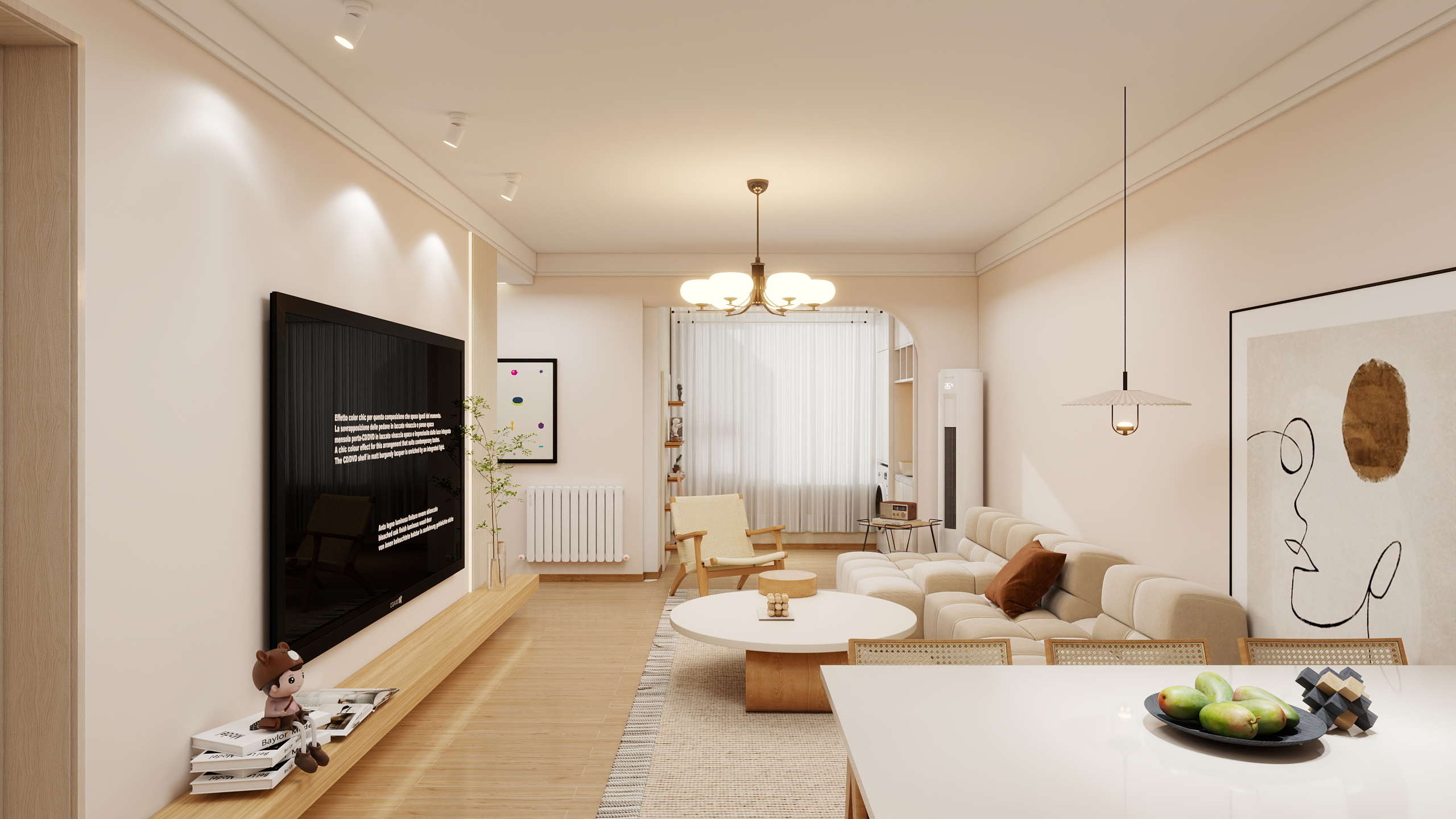 砚白.InkWhisper-明湖风景120㎡三室-装修设计方案