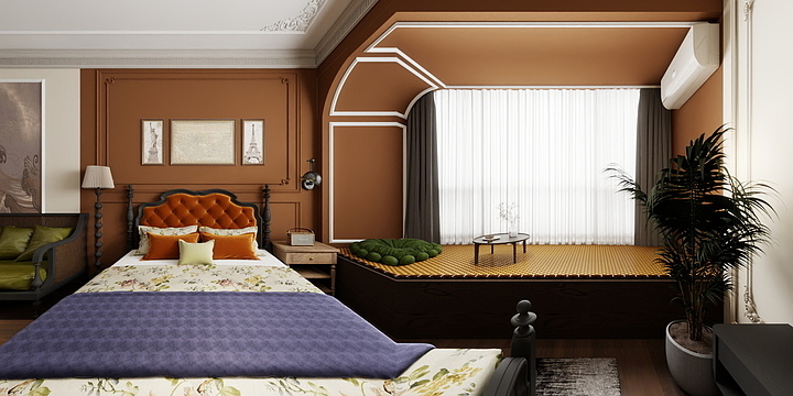 HK933-天樾复古风2-装修设计方案
