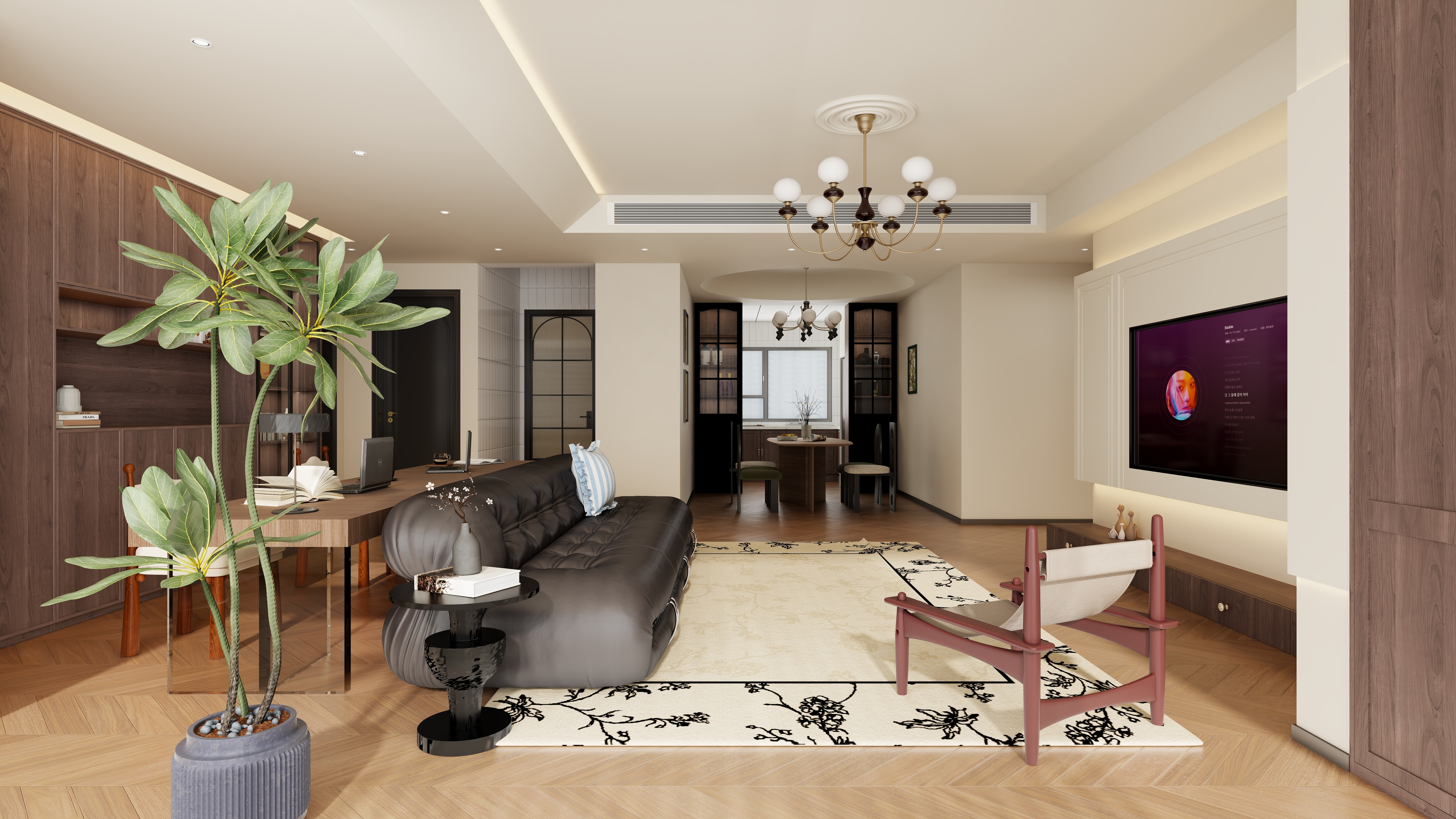 -辞忧-星光·桃李天阅132㎡3室（中古风）-装修设计方案