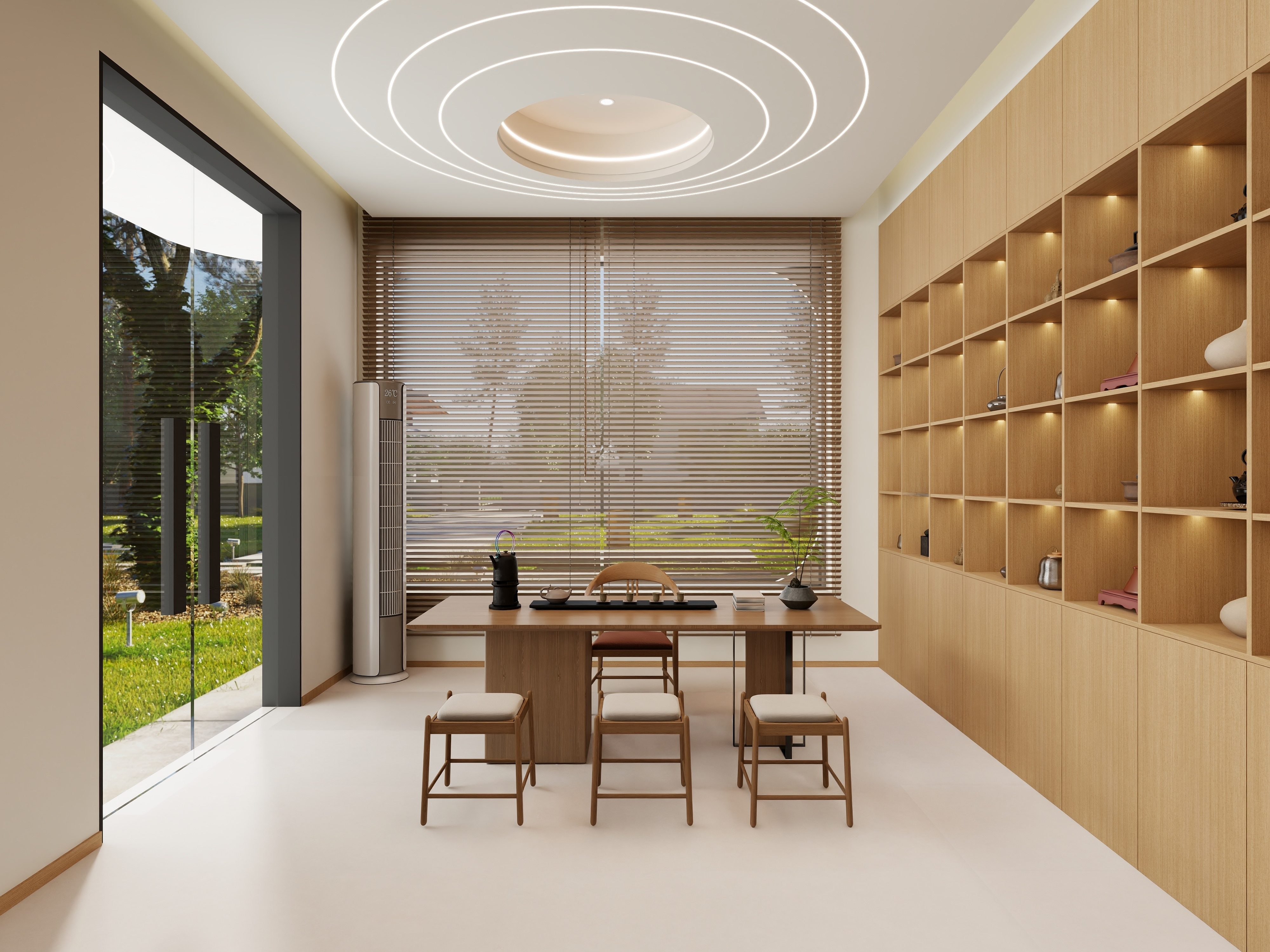 至简名设一钱春-400平极简风美容院【何】装修效果图