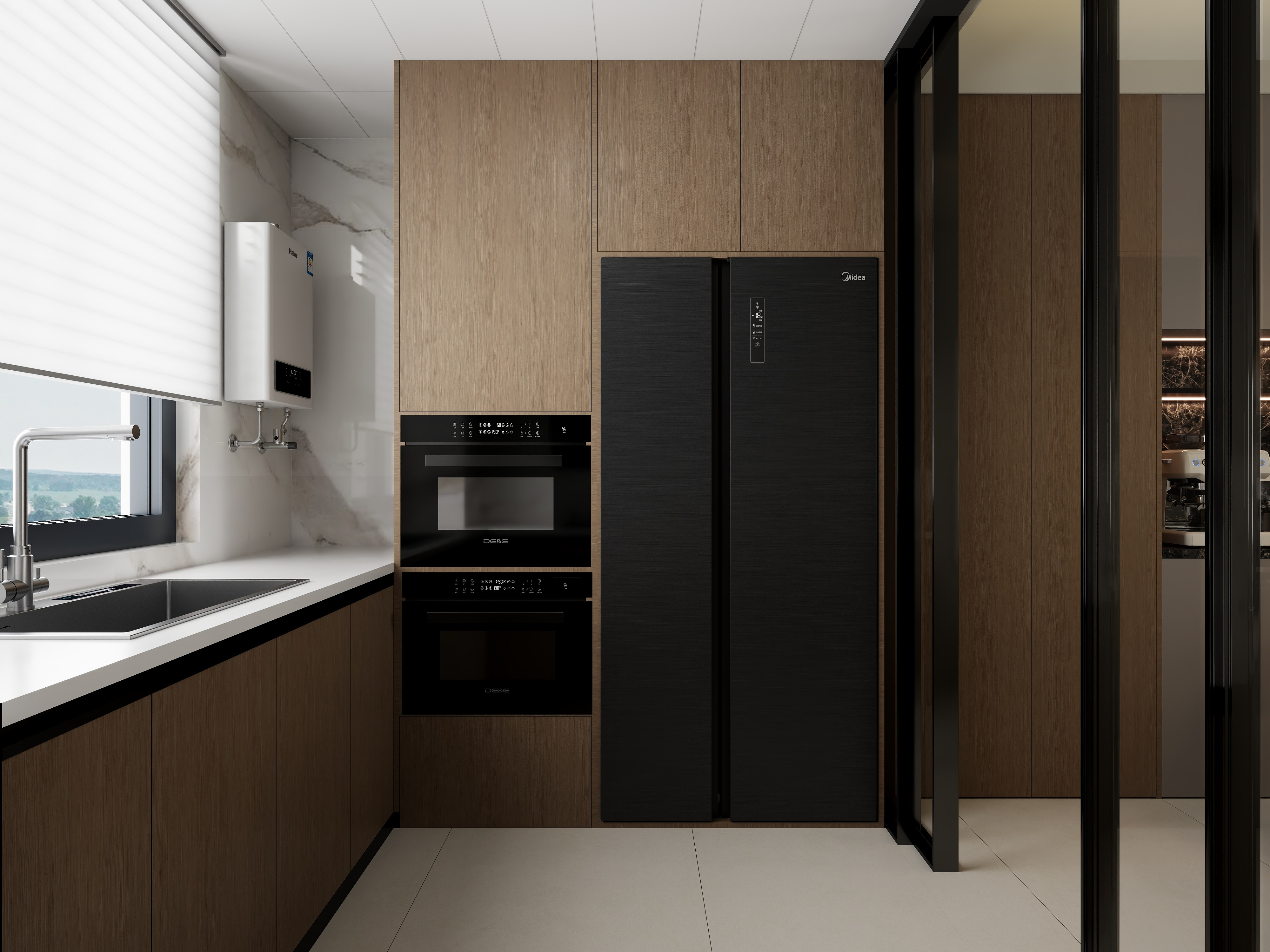 至简名设一钱春-150平意式极简三居室【何】装修效果图