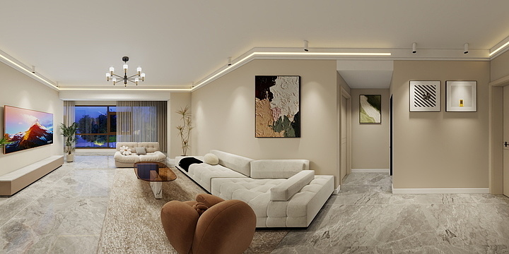 赫玺设计-金色俊园302-装修设计方案