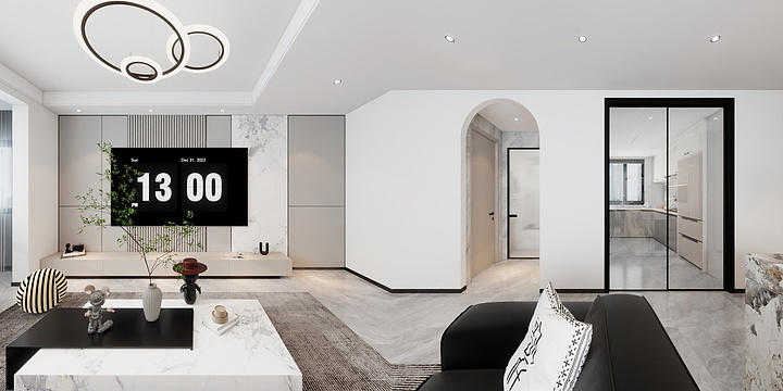 凤兮设计-不破不立-绿城春熙印月-现代简约-装修设计方案