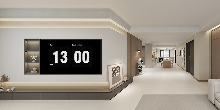 池传伟-远洲c区133平奶油风效果1-装修设计方案