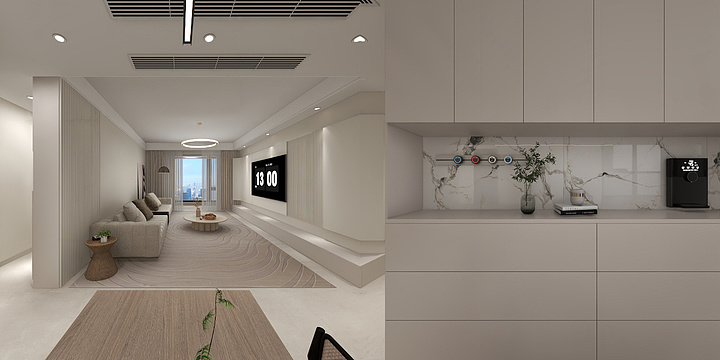 西安全案设计王磊-白桦林居140-装修设计方案