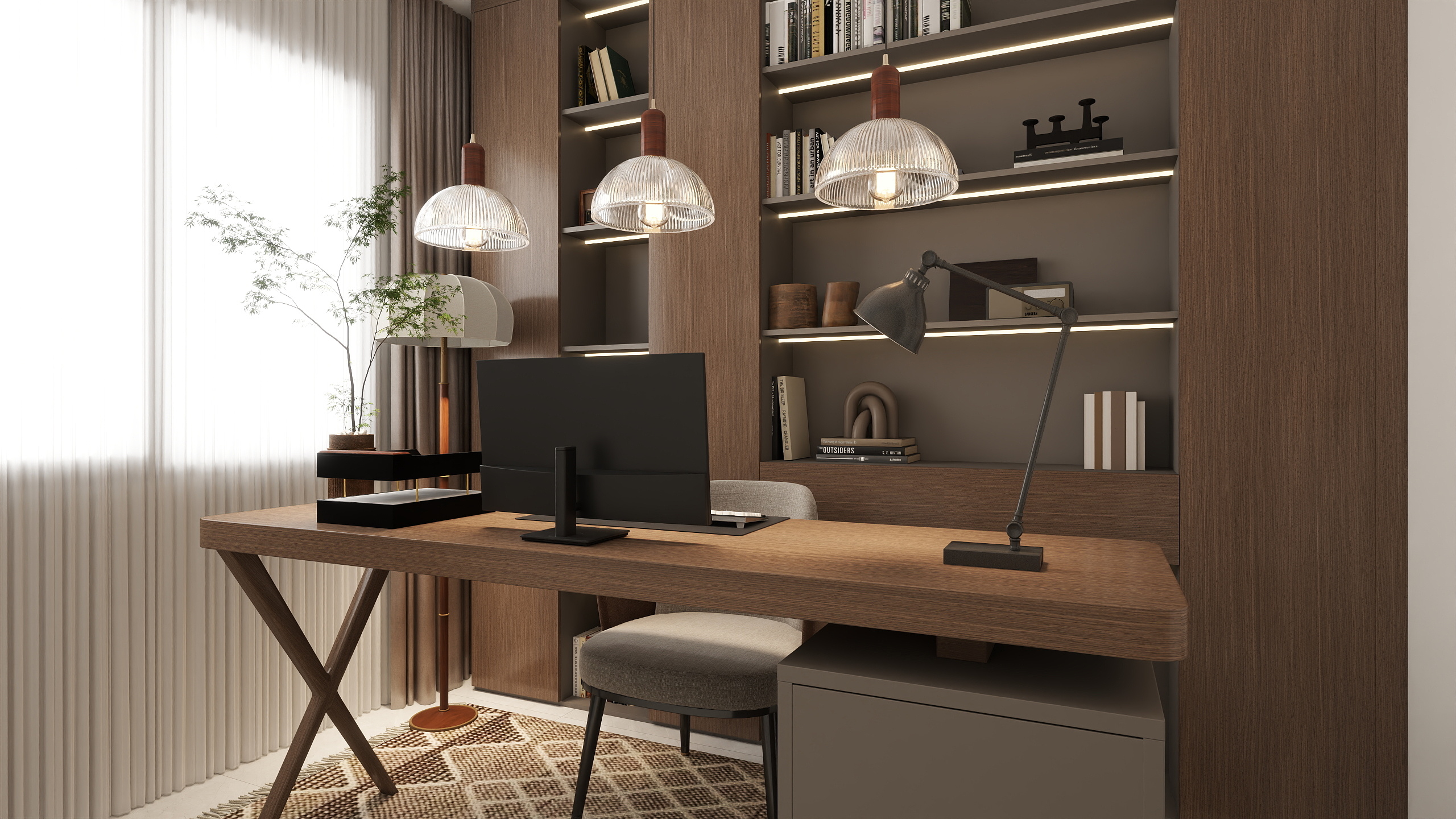 如斯1998-翡翠悦府143书房-装修设计方案