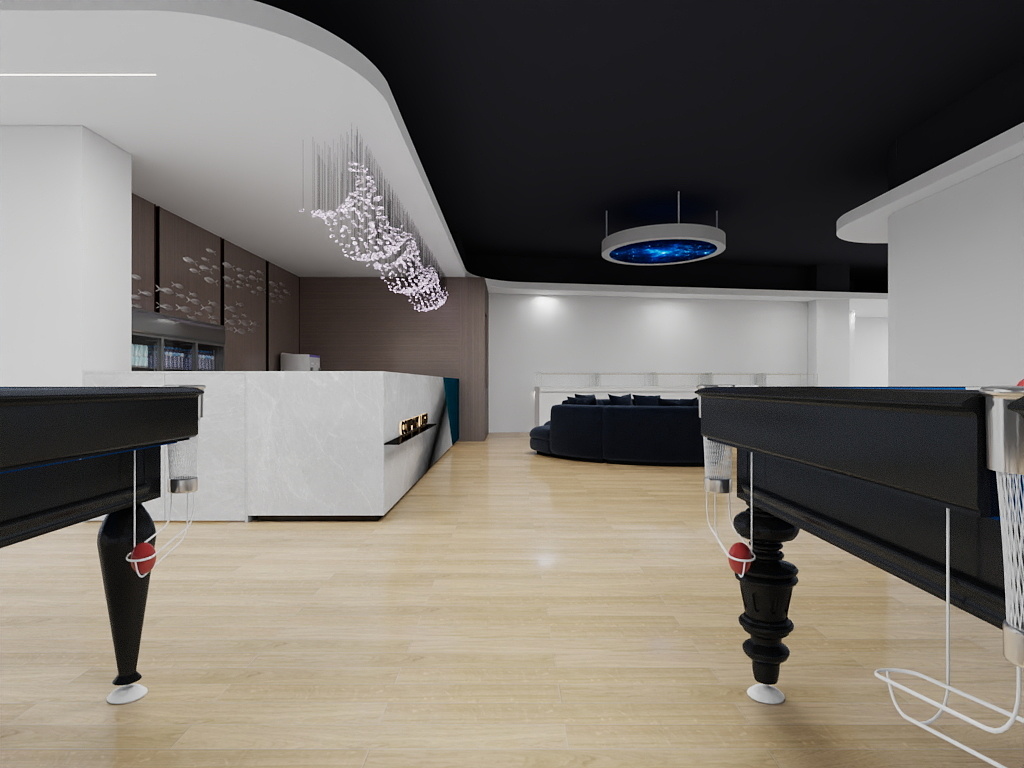 室内设计师阿倩-台球厅-装修设计方案