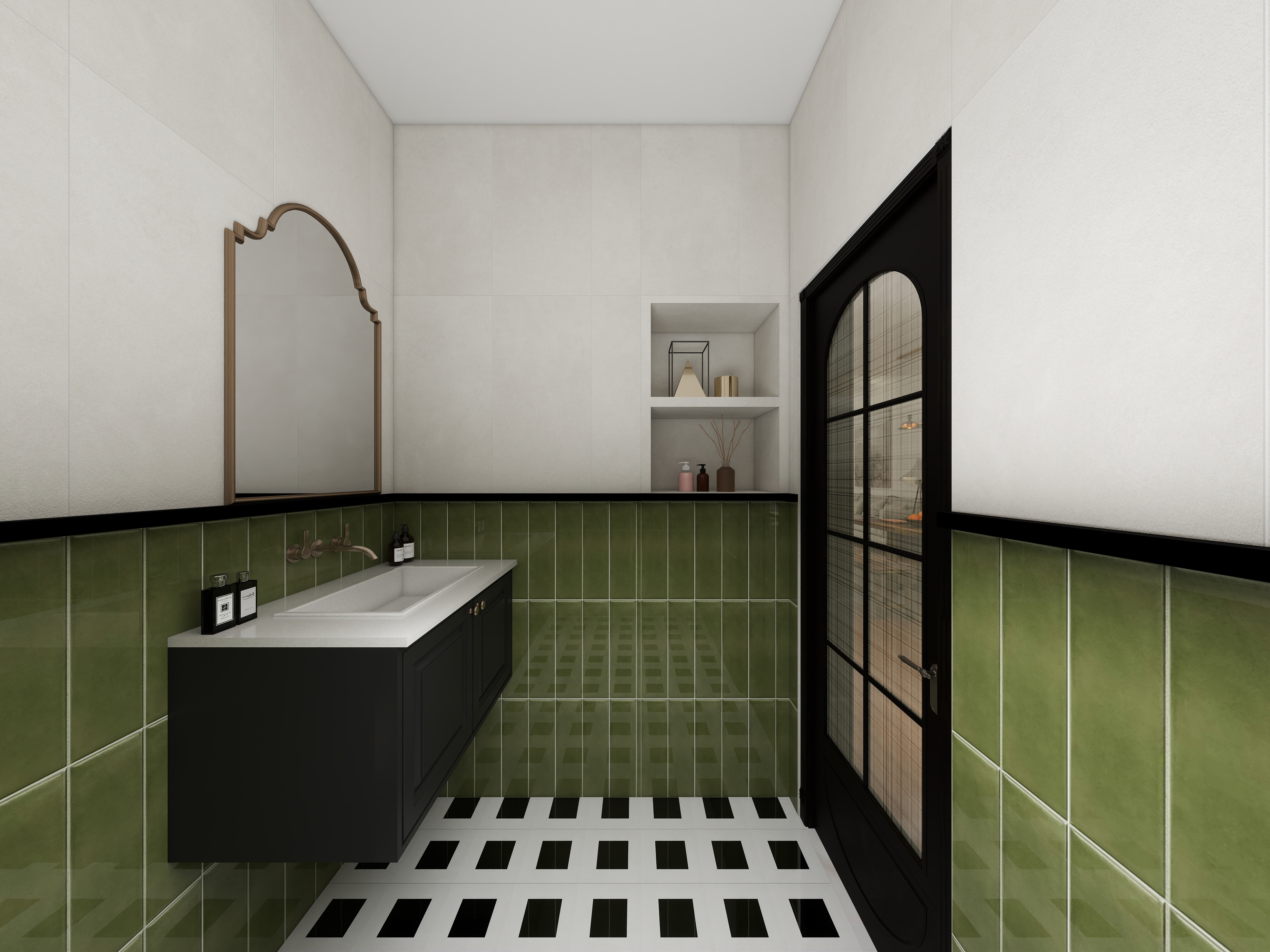 成都叠度设计-《念鹤空山》-中古侘寂310㎡装修效果图