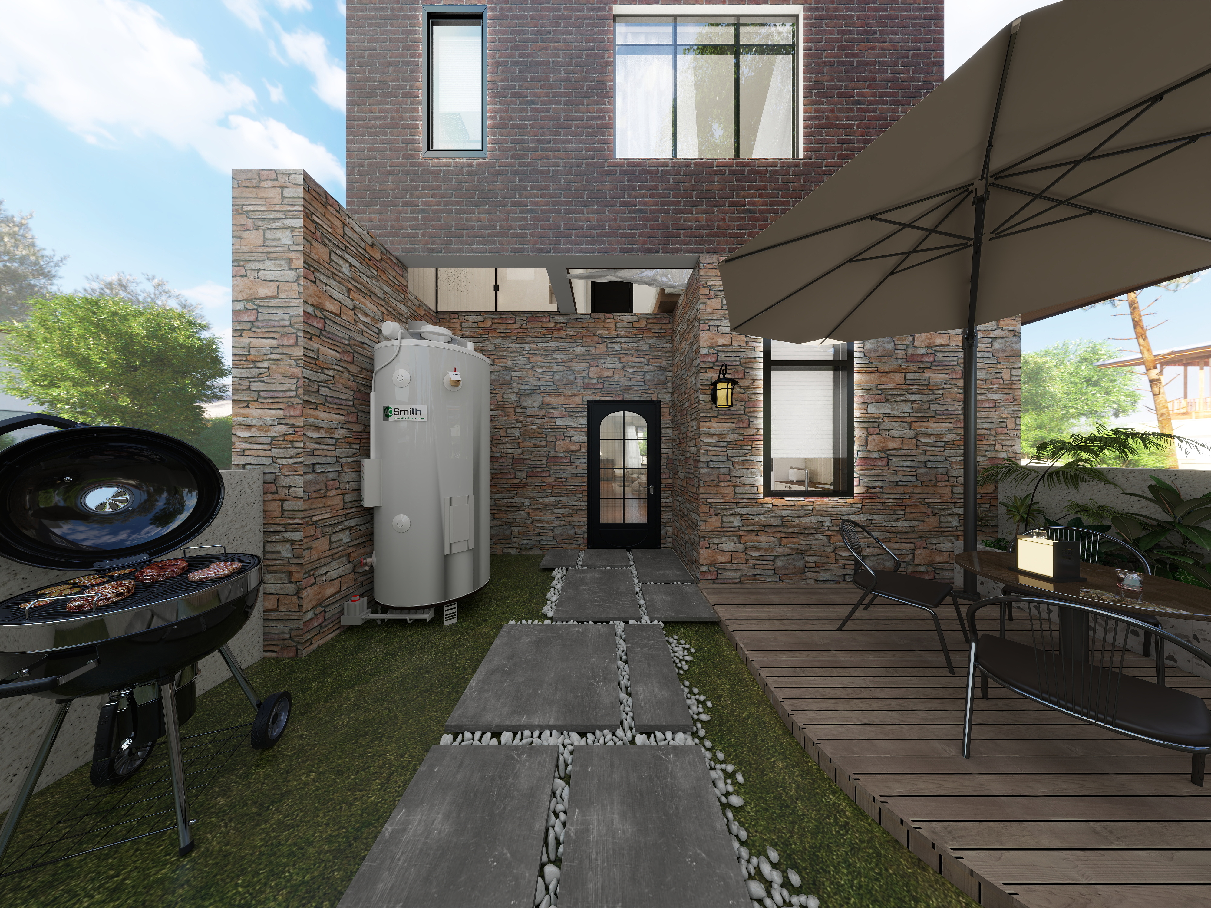 成都叠度设计-《念鹤空山》-中古侘寂310㎡装修效果图