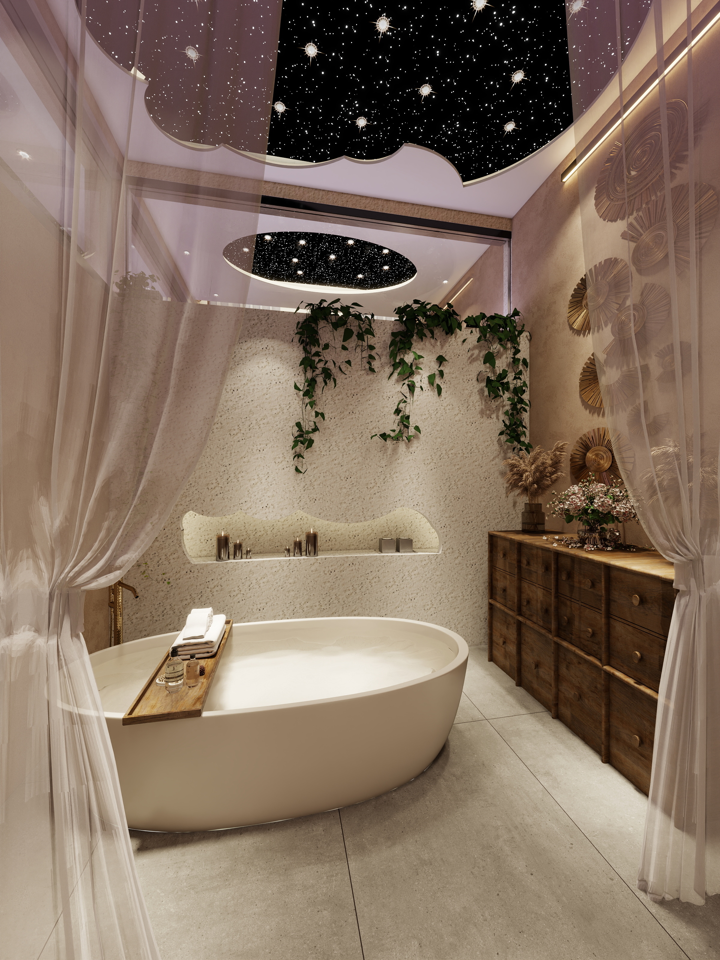 一观涛设计工坊一-南湖CBD疗愈茶空间-按摩泡药浴室-装修设计方案