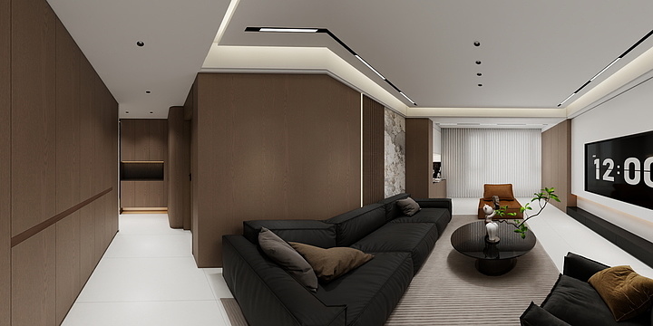 全案设计丨效果图表现-龙泉5栋150户型效果图-装修设计方案