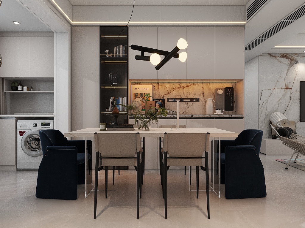 JedrecTsai_蔡啊-张府现代平安大厦单边酒柜-装修设计方案