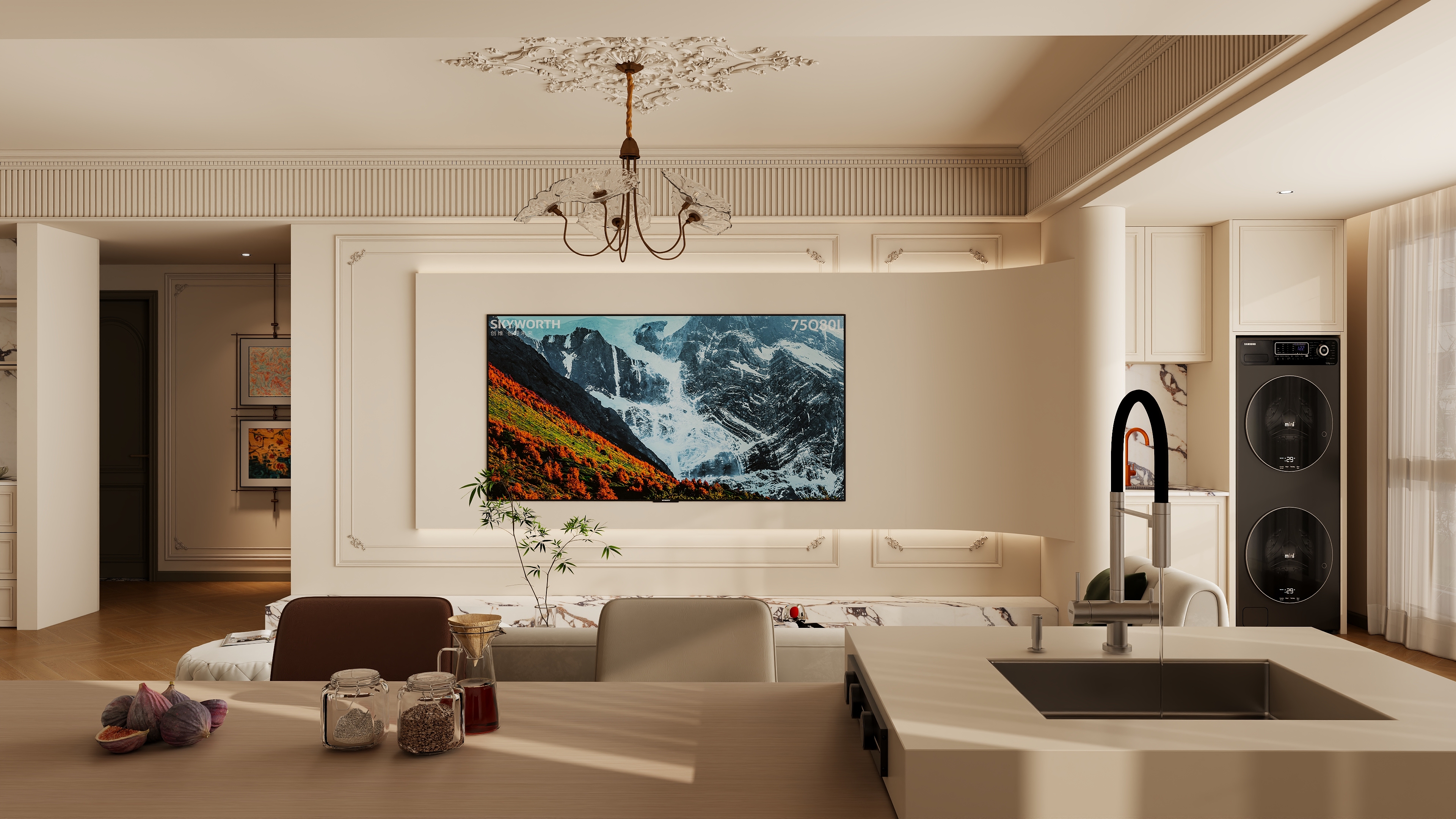 定制设计部-史迪仔-奶油138㎡3室-装修设计方案