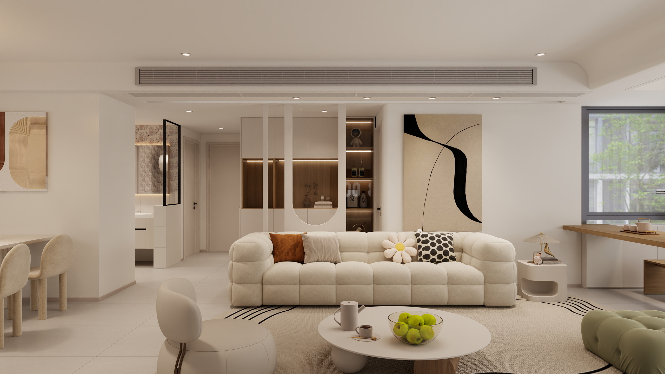 Designer飞-198平奶油风设计-装修设计方案