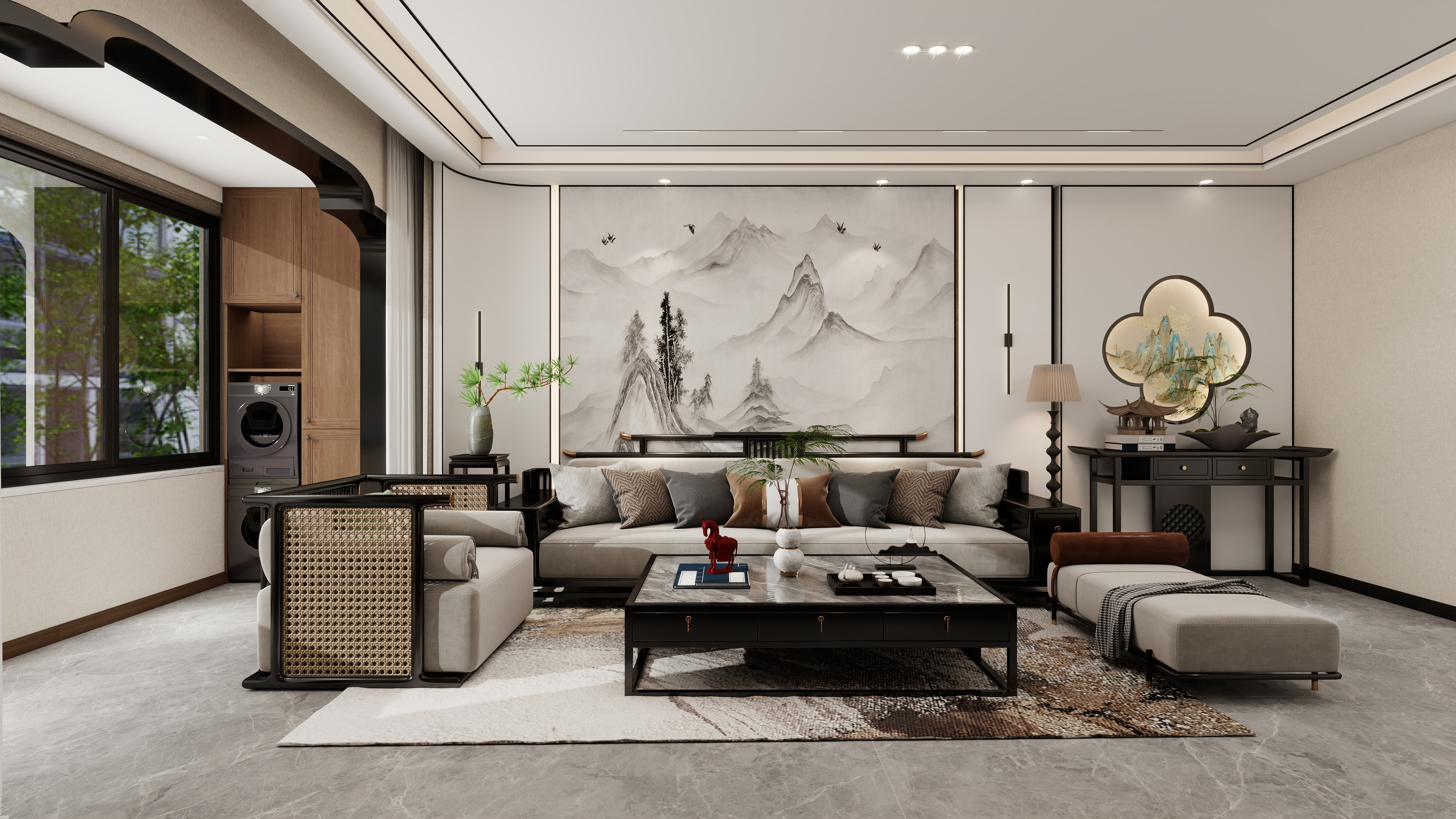 半生空间-新中式 神华康城133平米-装修设计方案