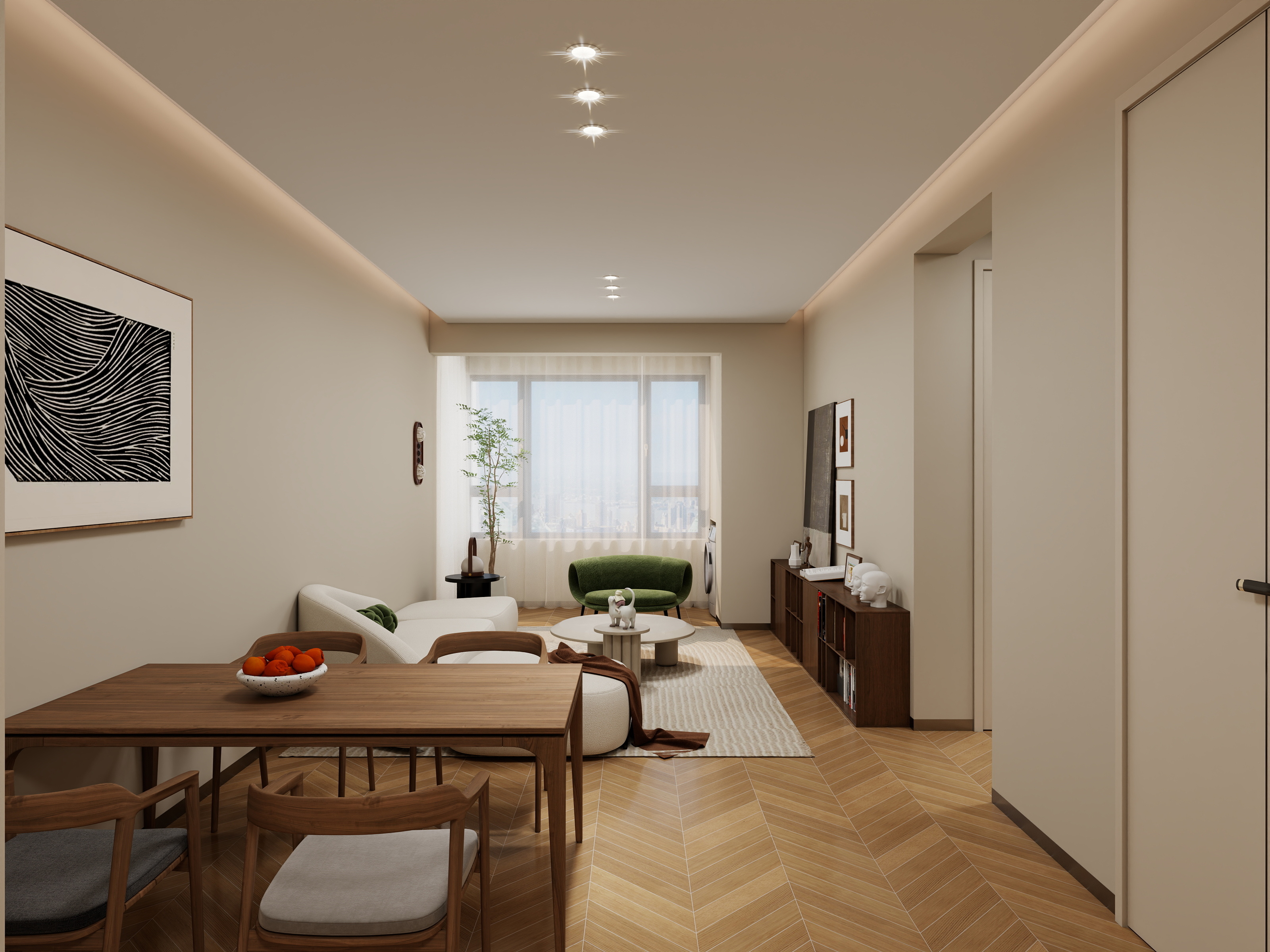 YTAcy-万科时代之光85平现代中古-装修设计方案