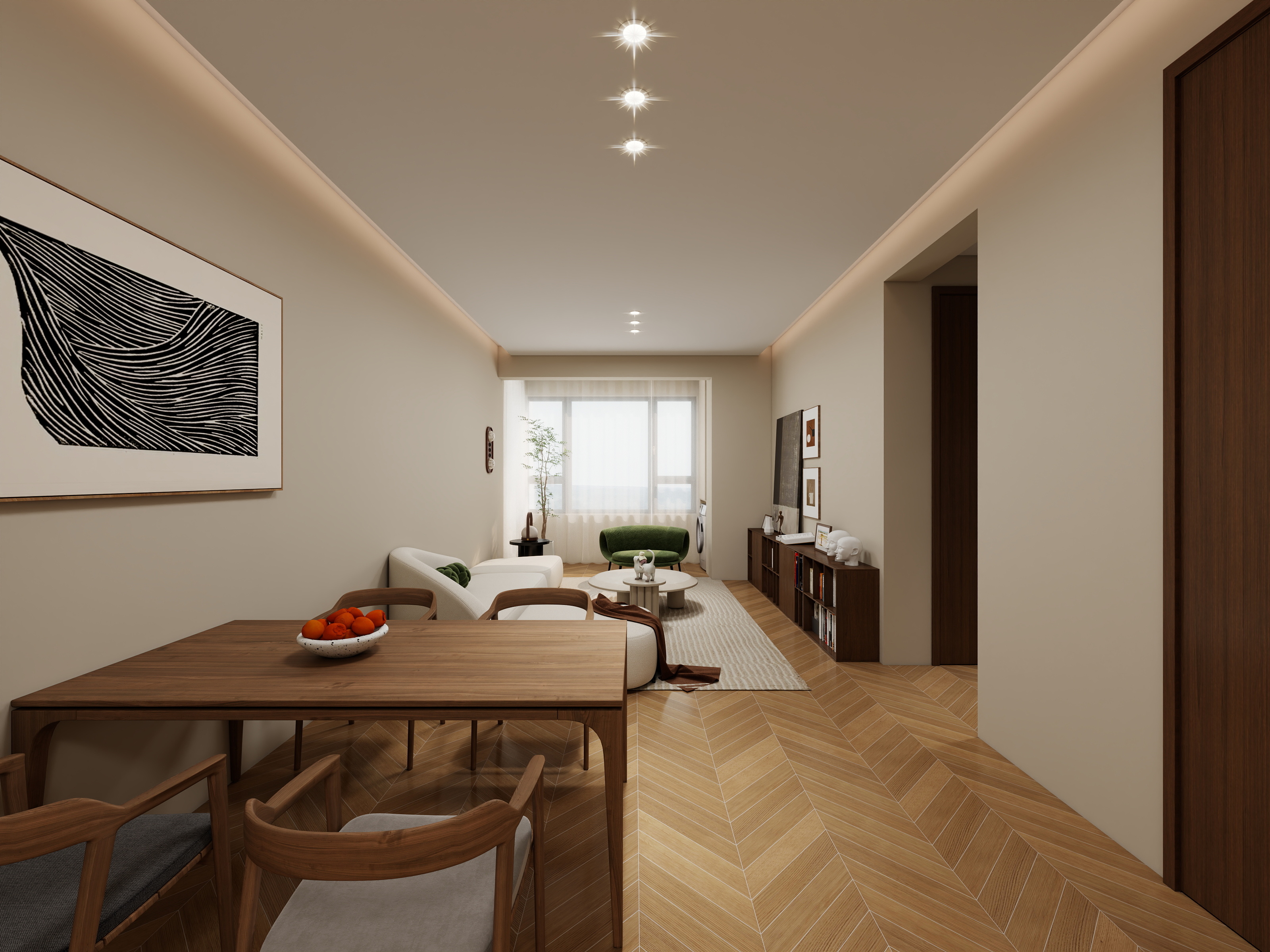 YTAcy-万科时代之光85平现代中古装修效果图