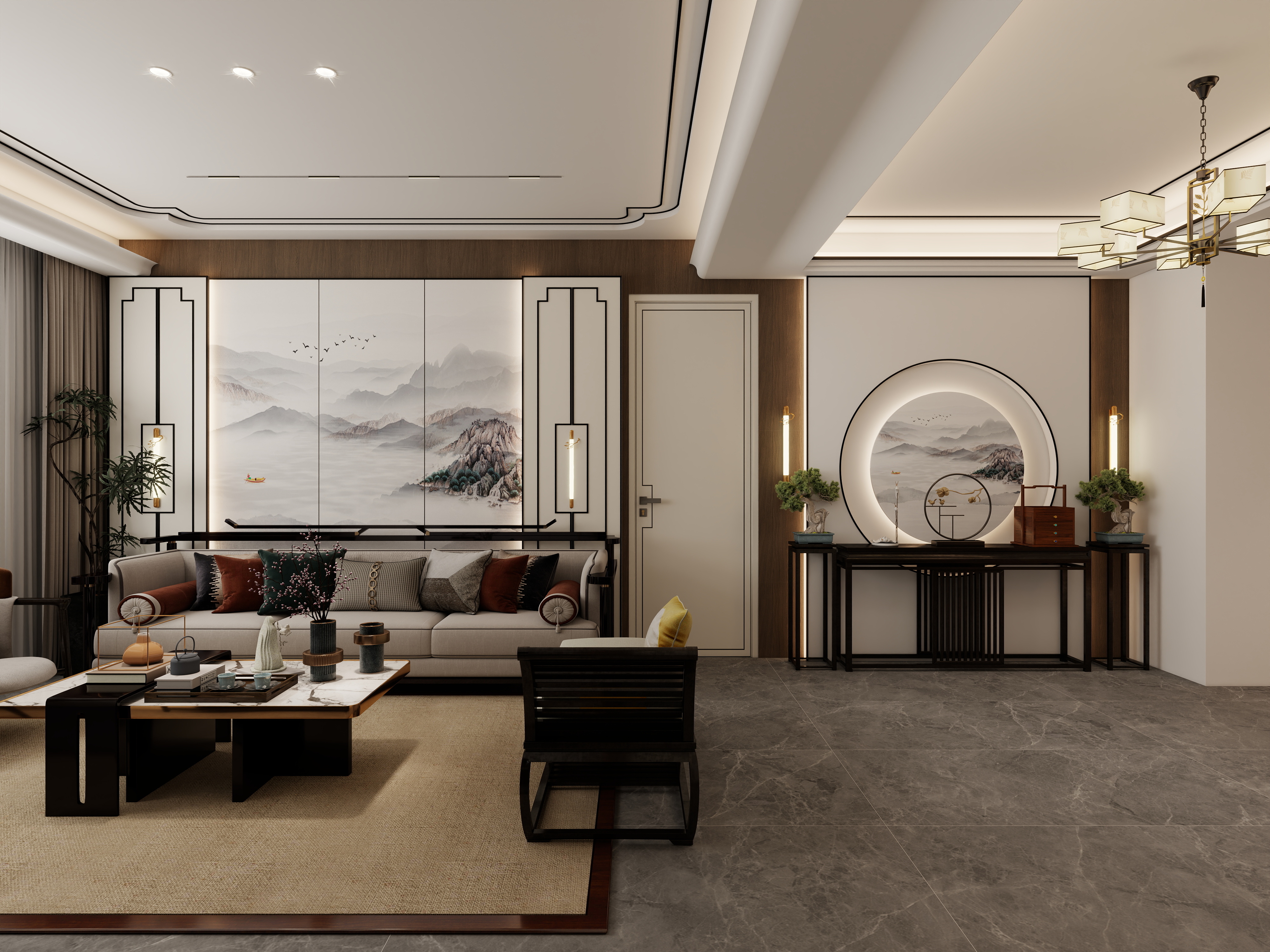 半生空间-紫金花园139平 新中式-装修设计方案