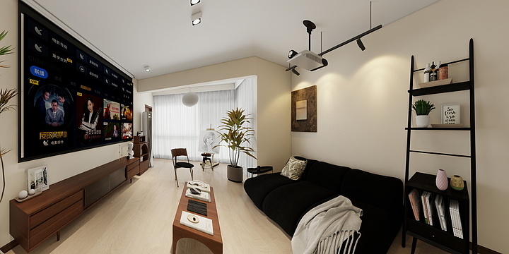 未来整装一全案室内设计师一莫秉旭-新天地3A栋504中古风效果-装修设计方案