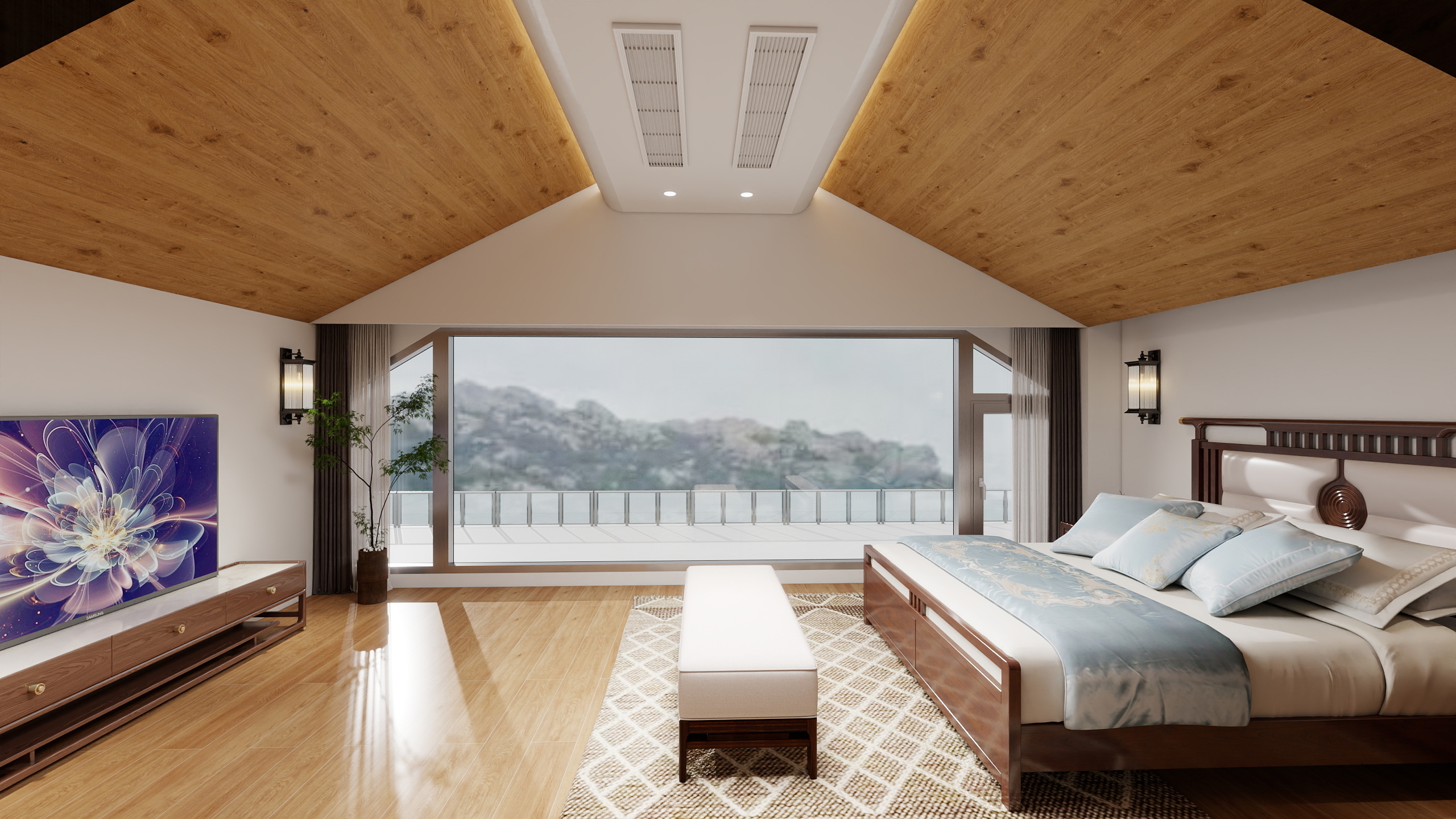 启本本-【原木风】泉心河会所二创-装修设计方案