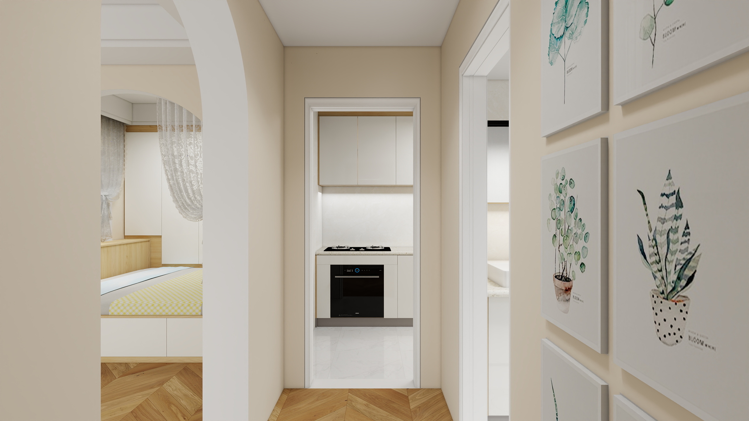 不出新手村的匠人-70㎡2室装修效果图