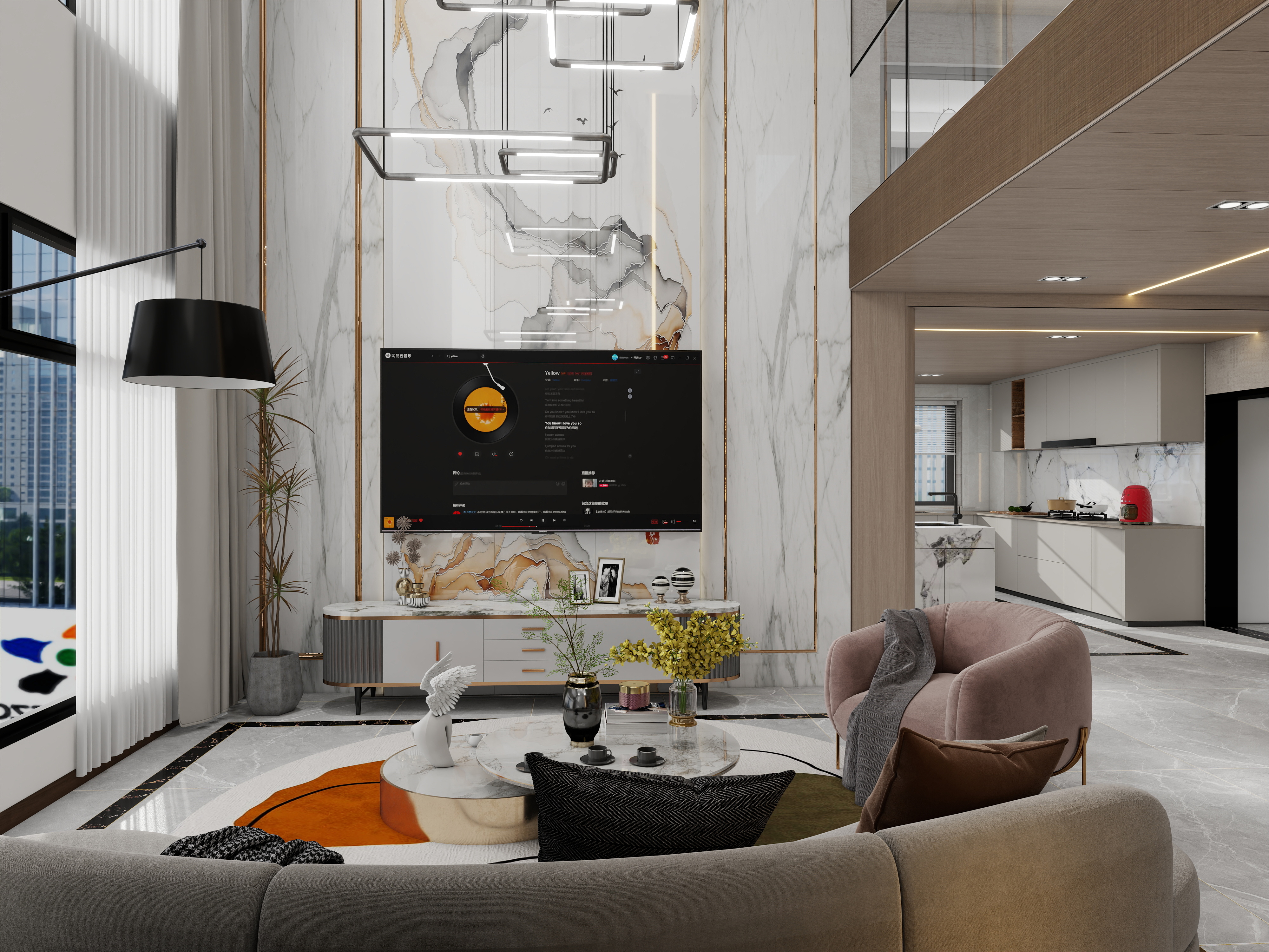 黎余念-万山华府179㎡2室装修效果图