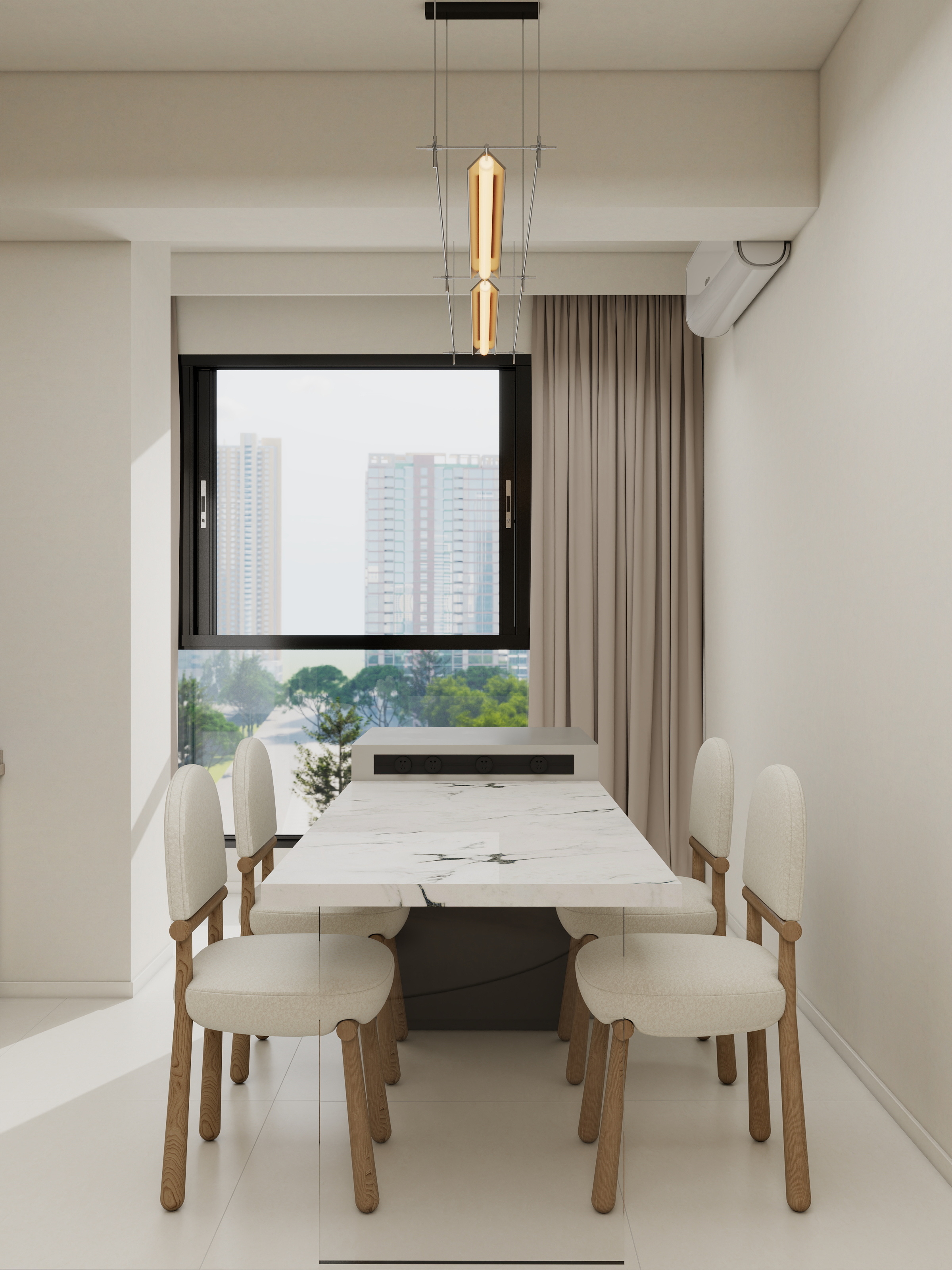 壹简天成-58㎡1室装修效果图