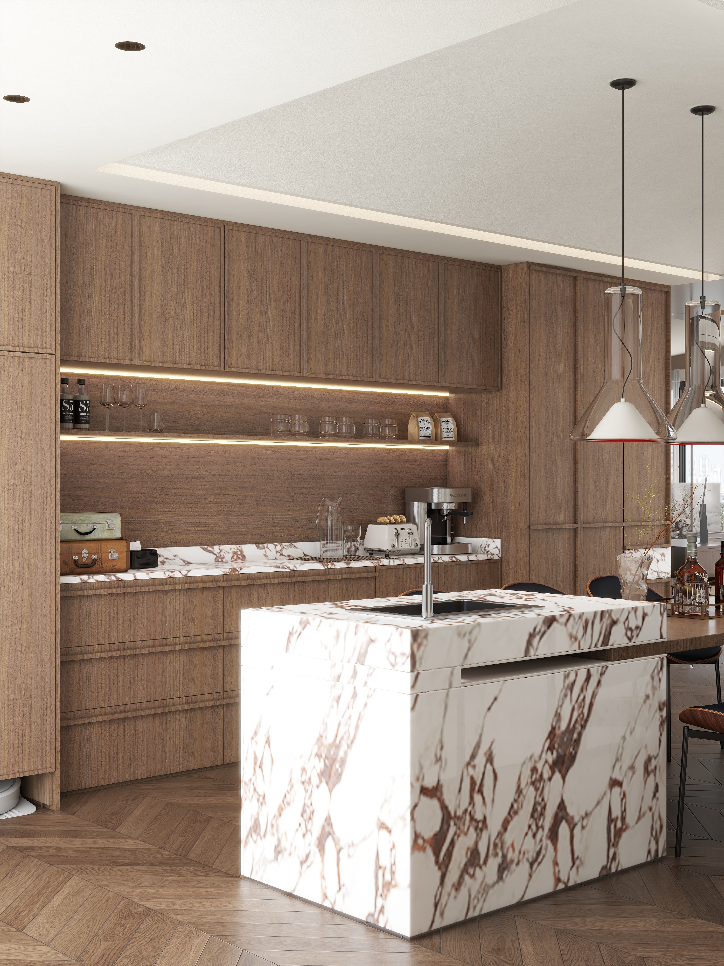 点点设计.-宝格丽与骨骼线的低奢质感装修效果图