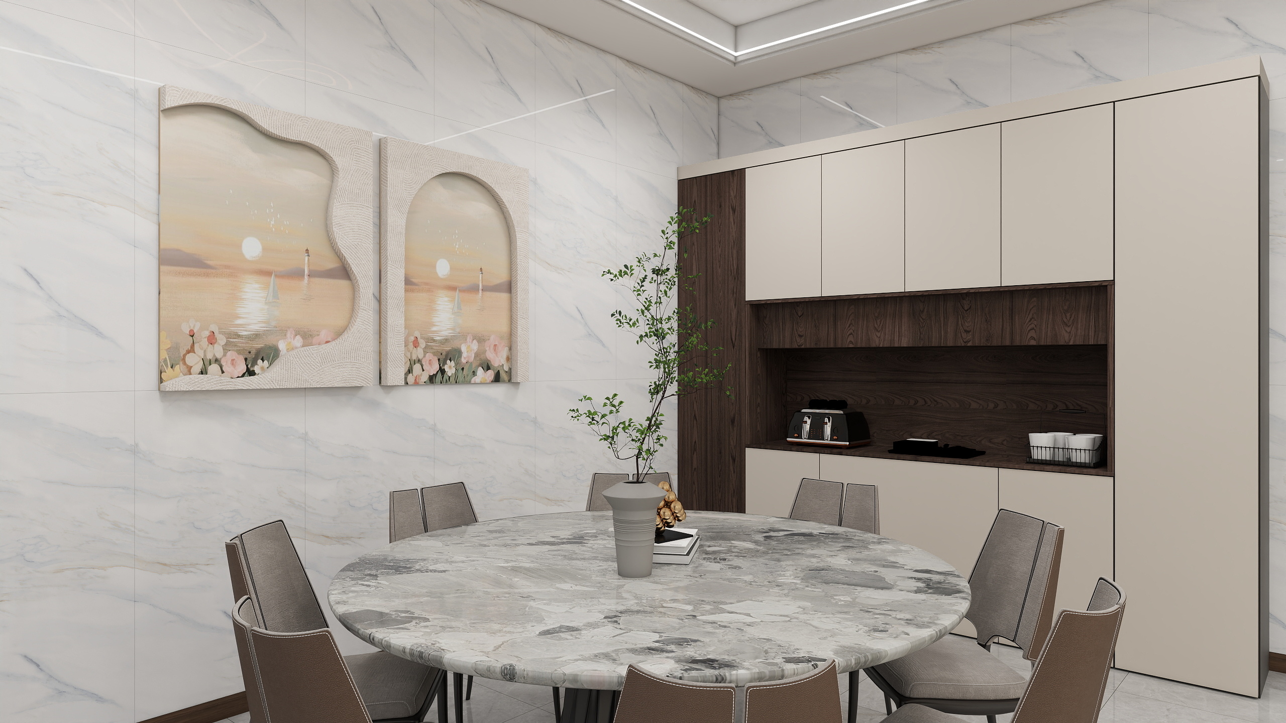 一流俗人-142㎡3室装修效果图