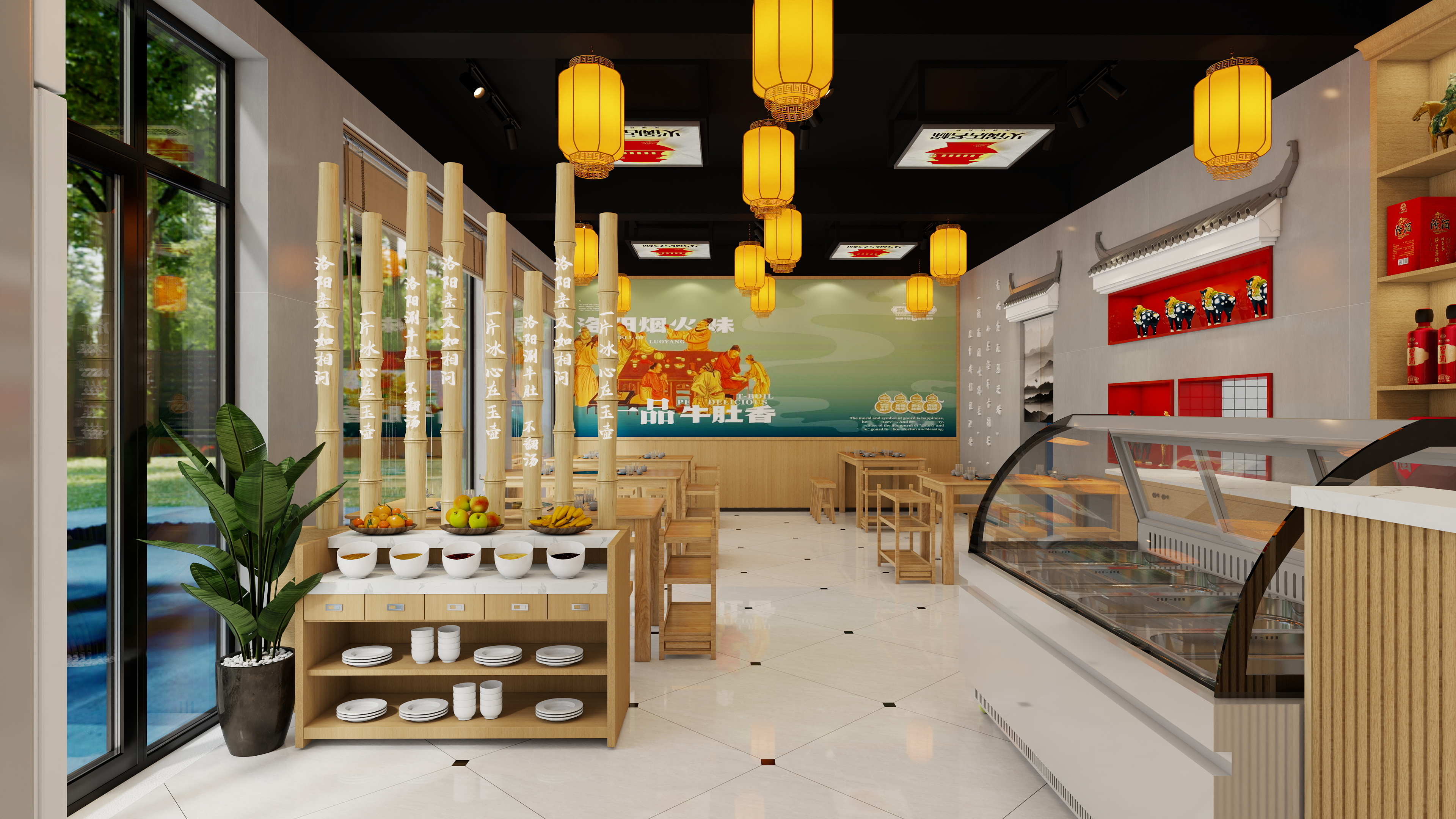 杨林-鹿泉二小火锅店上传-装修设计方案