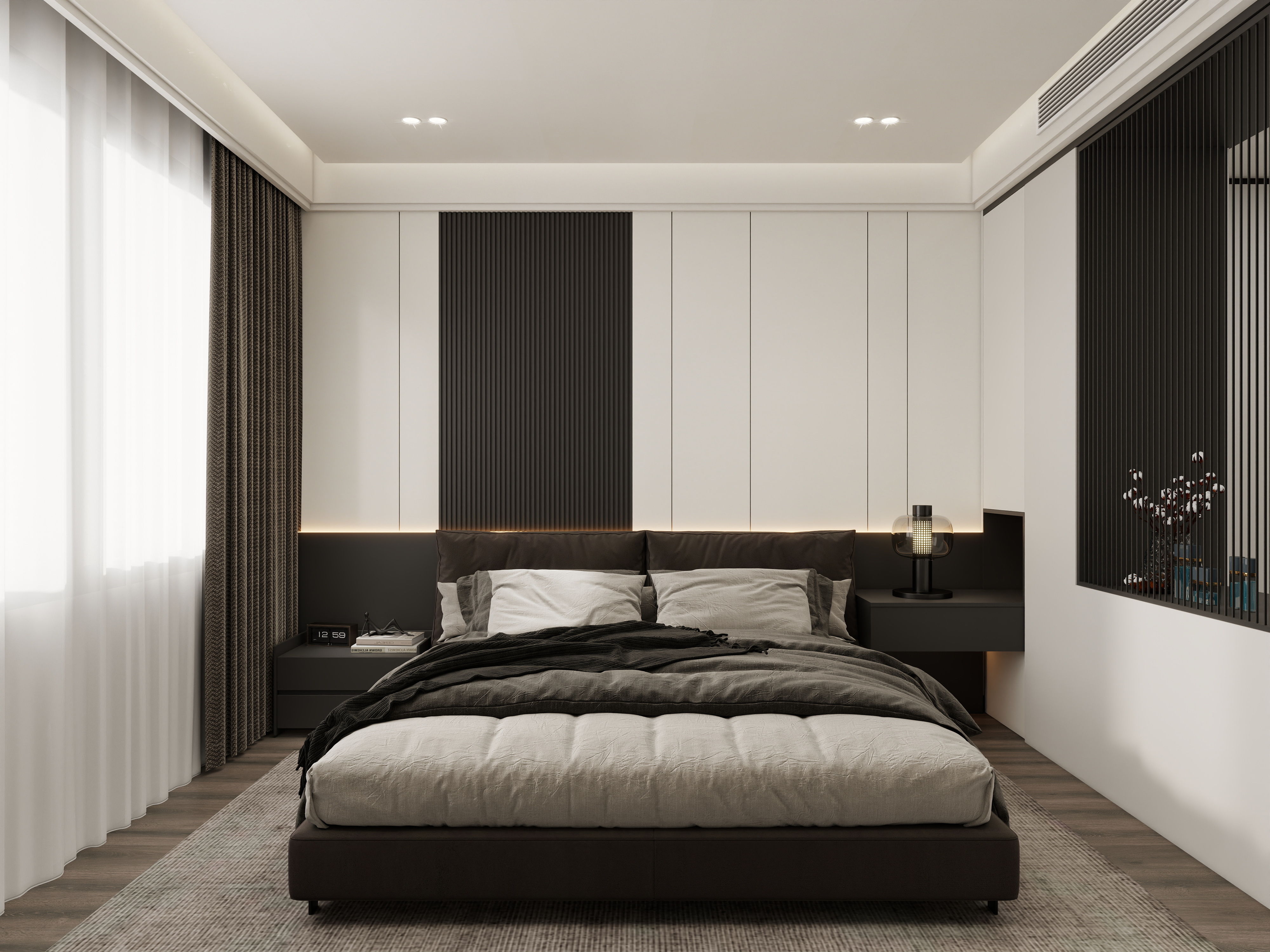 壹诺设计工作室-105㎡3室-现代简约装修效果图