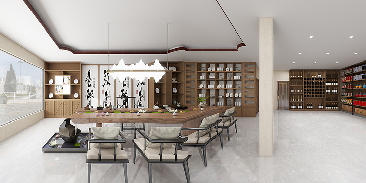 东杉全案设计-茶室-装修设计方案