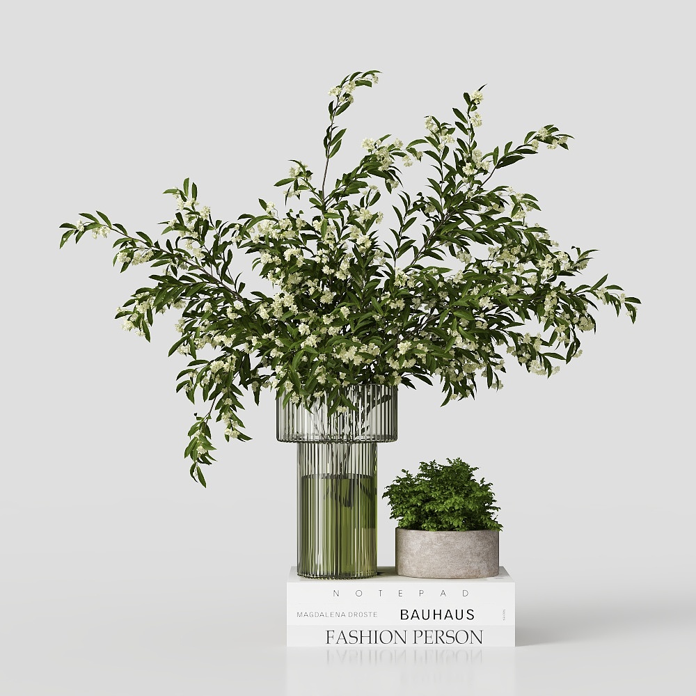 现代花艺摆件3D模型