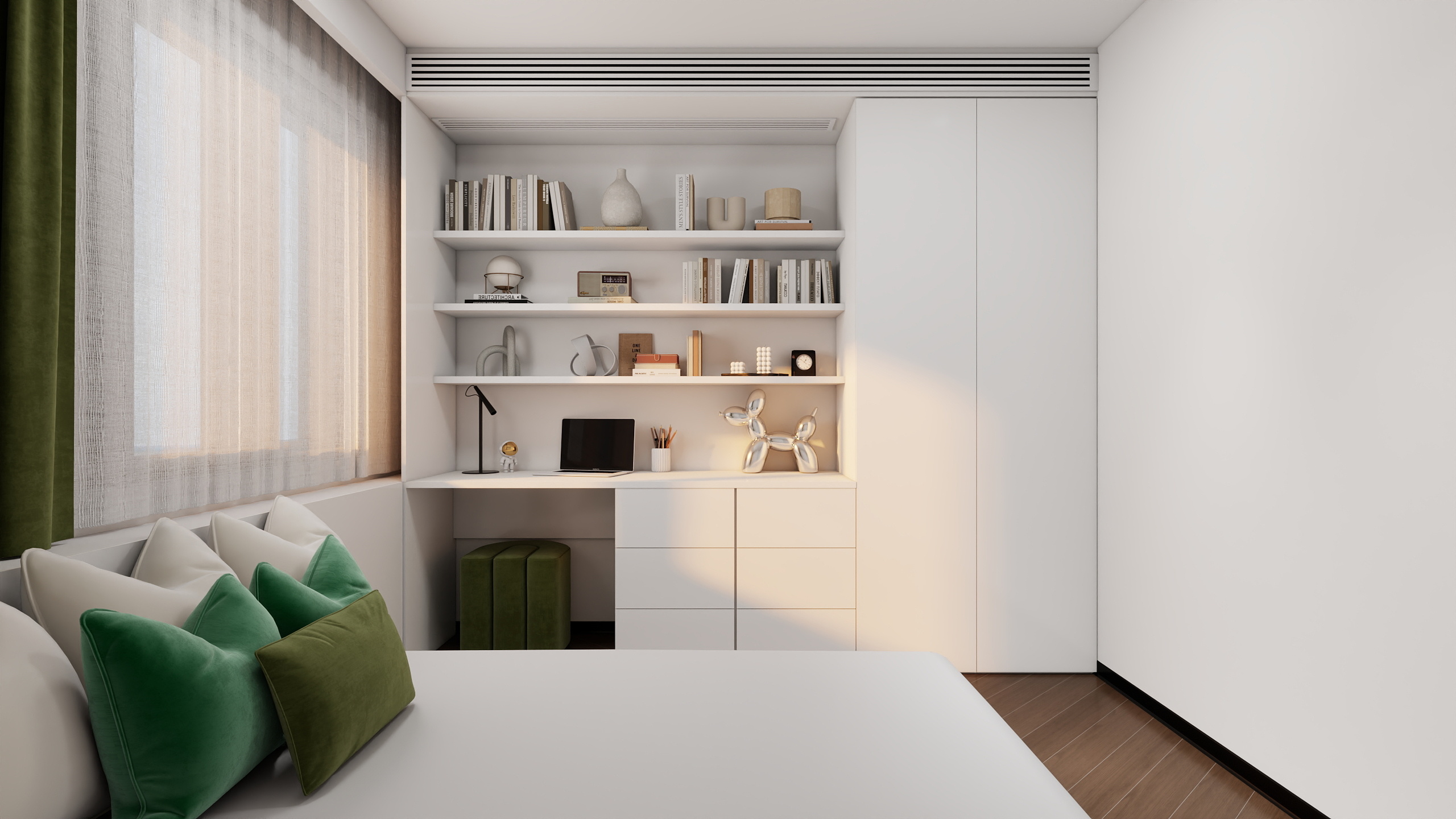 赵晓雪-保定市福盛佳苑两室黑白灰极简装修装修效果图