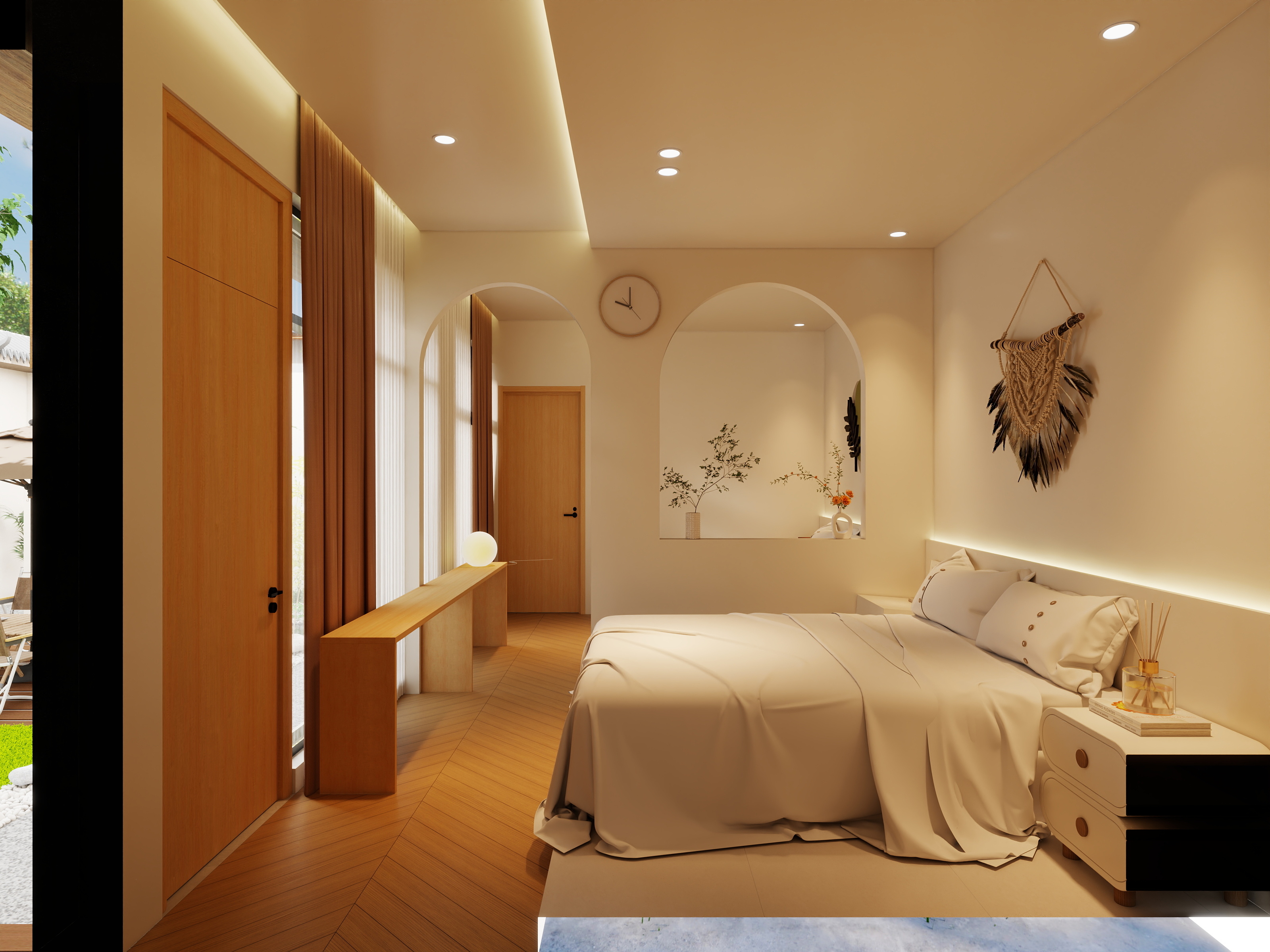 广西艾菲尔设计表现-奶油风民宿设计-装修设计方案