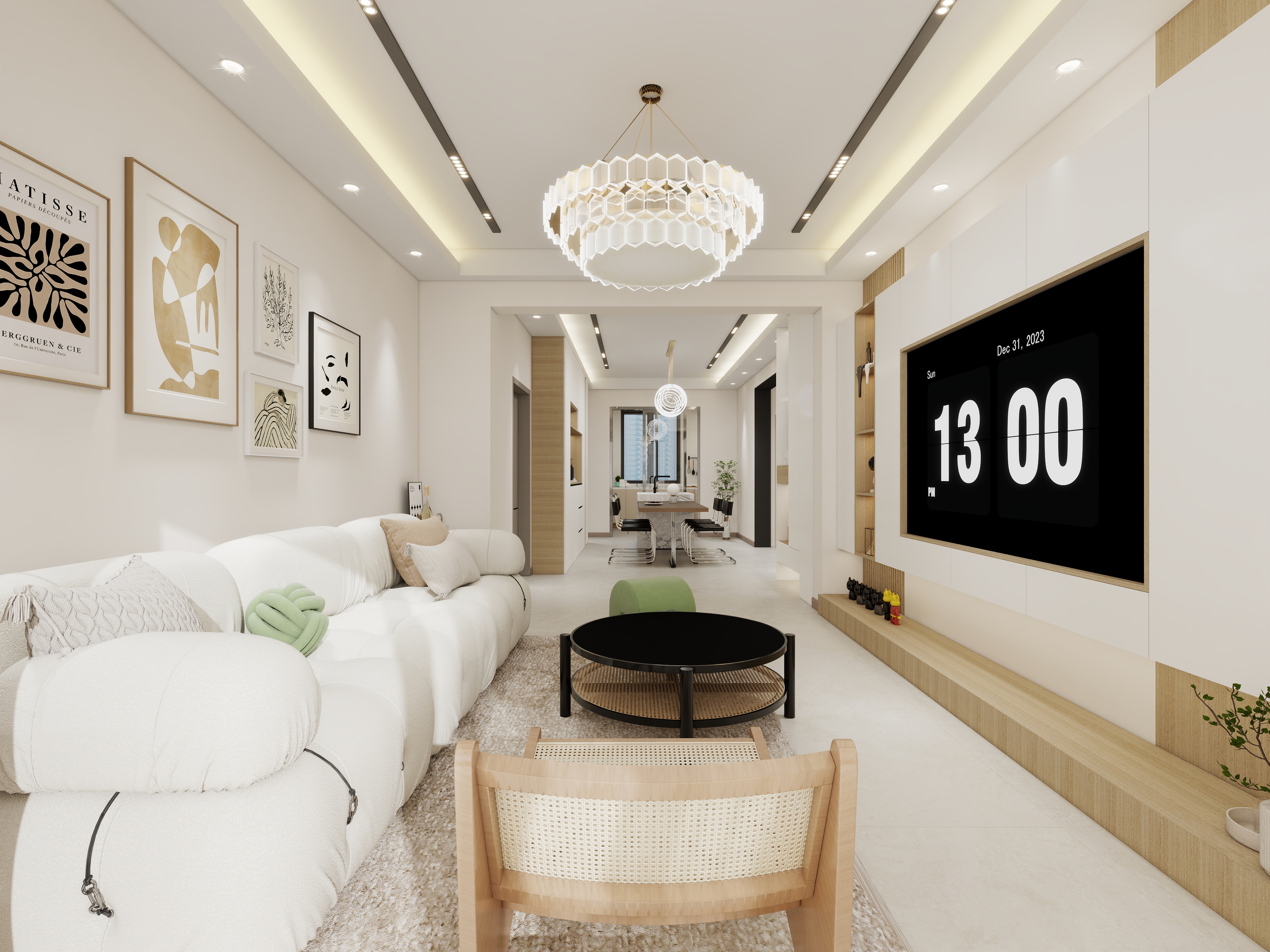 艺雅丽-143平现代简约装修效果图