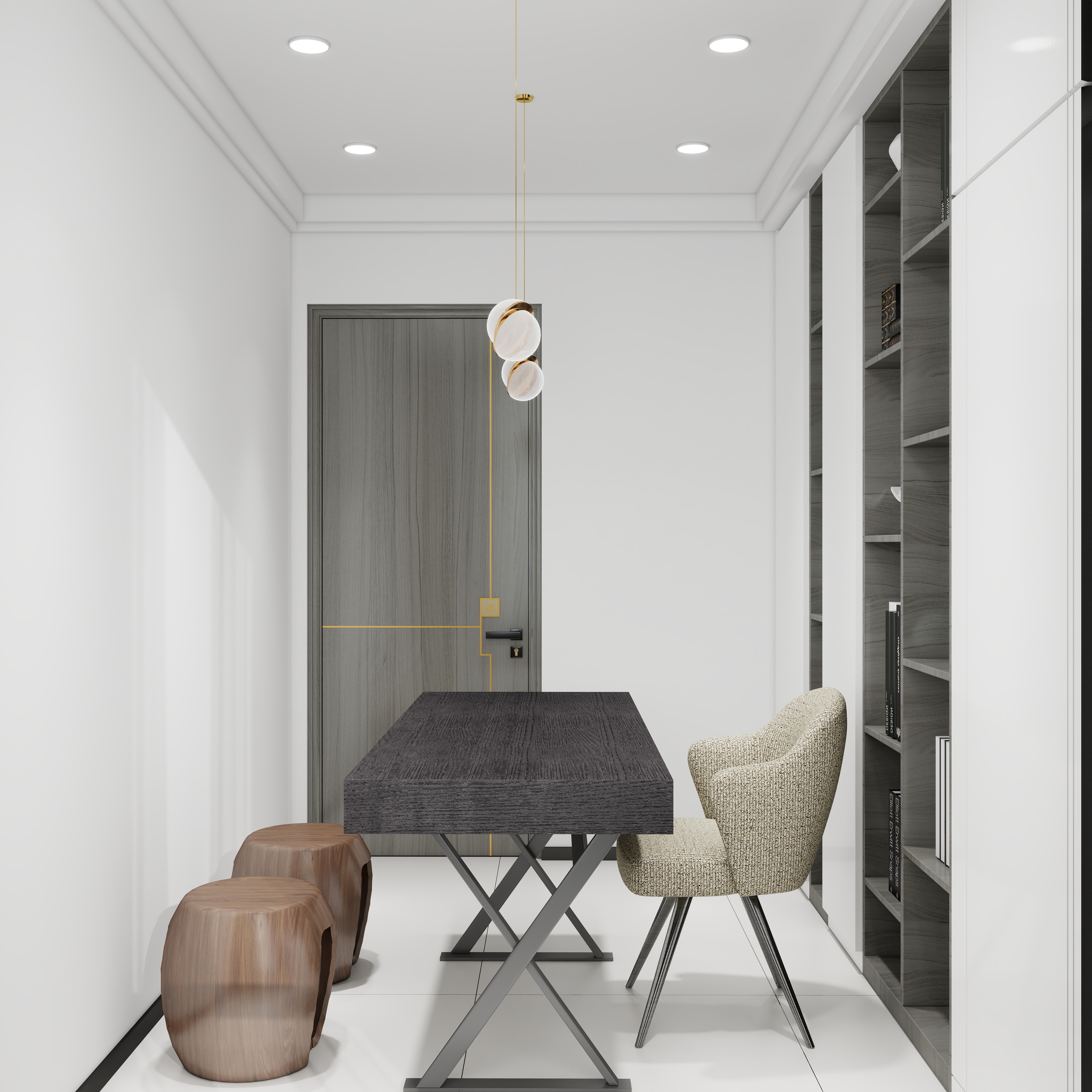 冠匠设计-曲靖市极简风格装修效果图