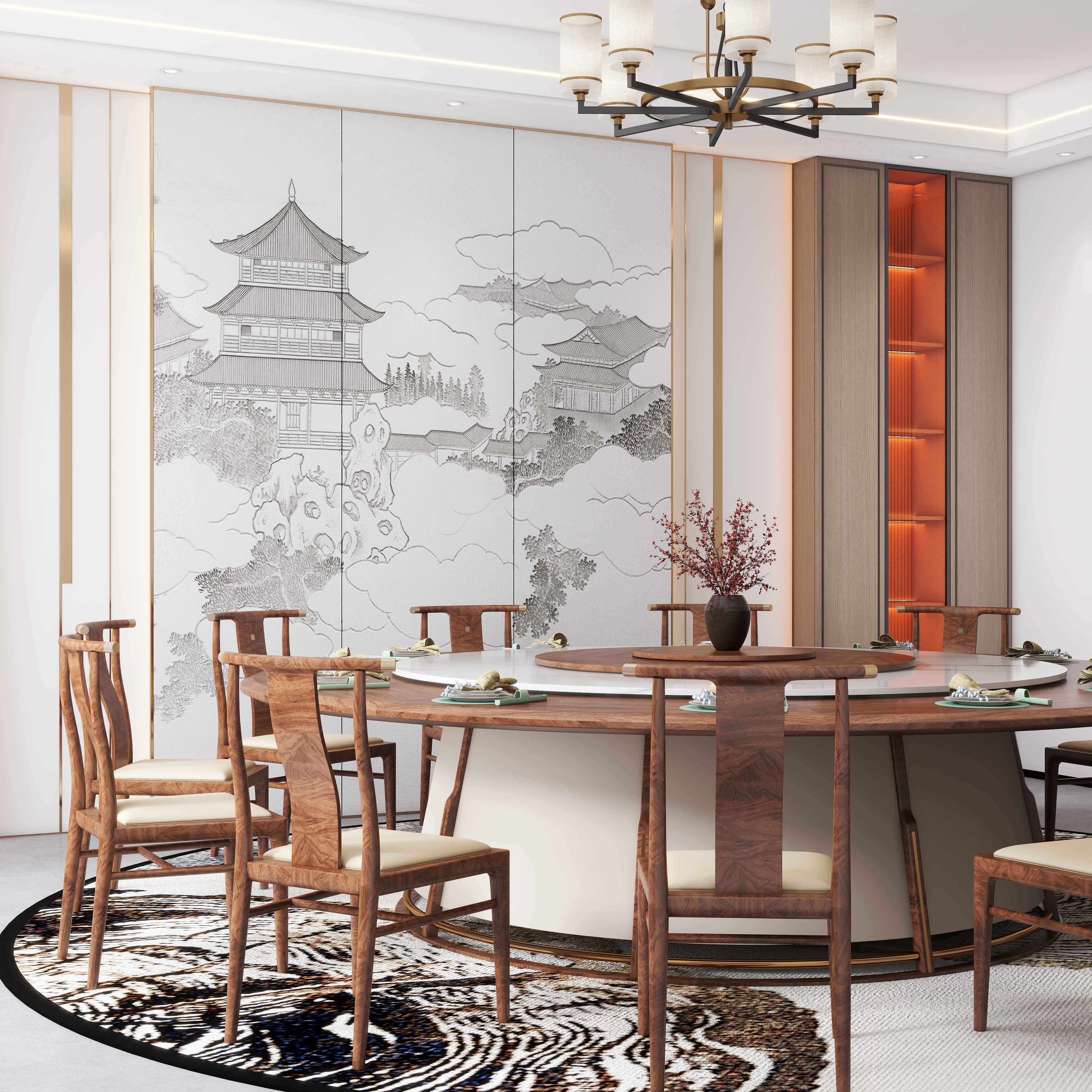 WANGJC一-2024.10.9新中式餐厅设计-1-装修设计方案